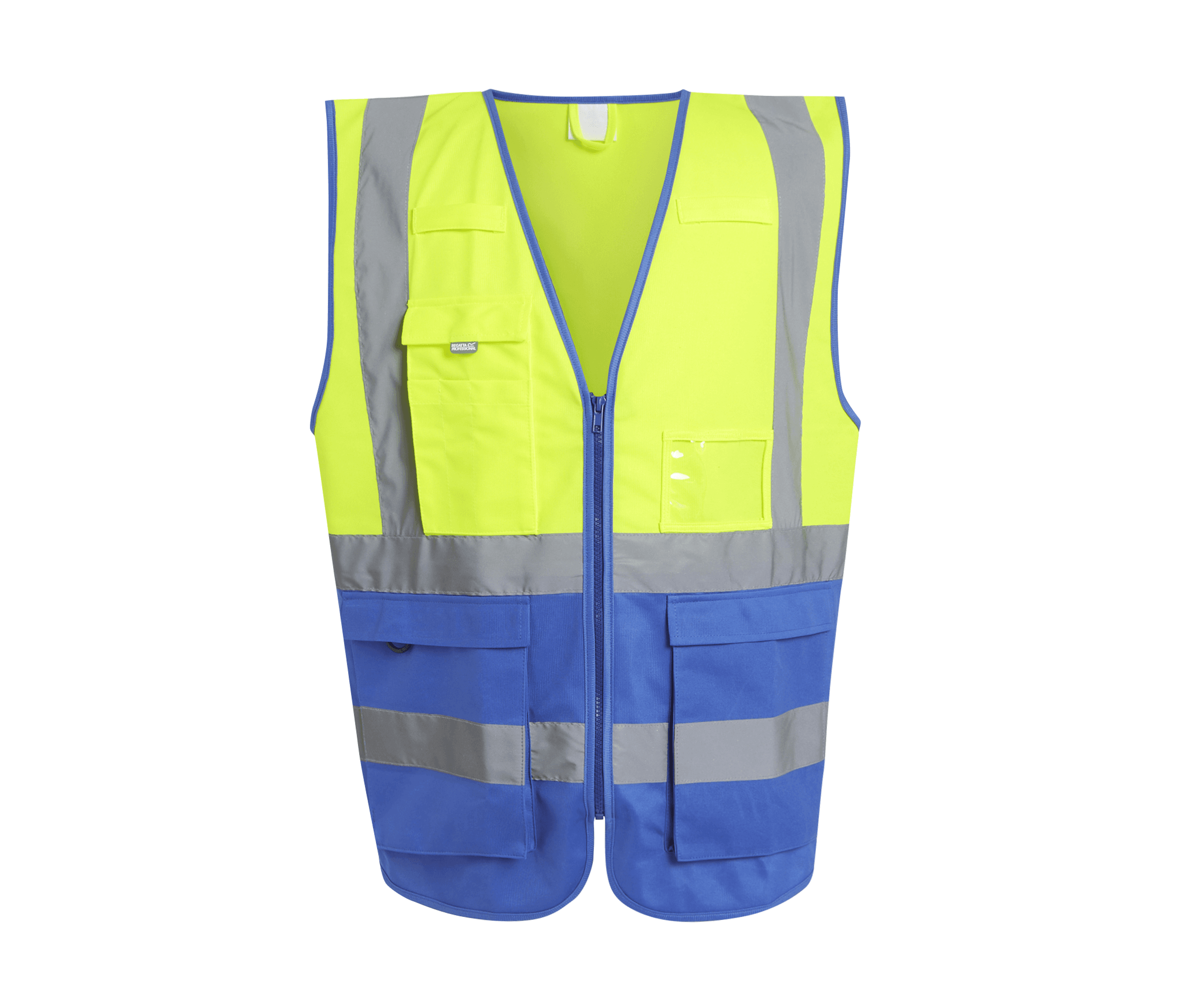 Gilet de sécurité multipoches YELLOW / ROYAL BLUE