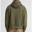 BUILD YOUR BRAND Sweat capuche zippé lourd délavé WARM KHAKI