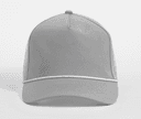 BEECHFIELD Casquette baseball détail corde LIGHT GREY/WHITE