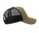 ATLANTIS HEADWEAR Casquette 5 pans style trucker en coton KHAKI/BLACK