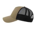 ATLANTIS HEADWEAR Casquette 5 pans style trucker en coton KHAKI/BLACK