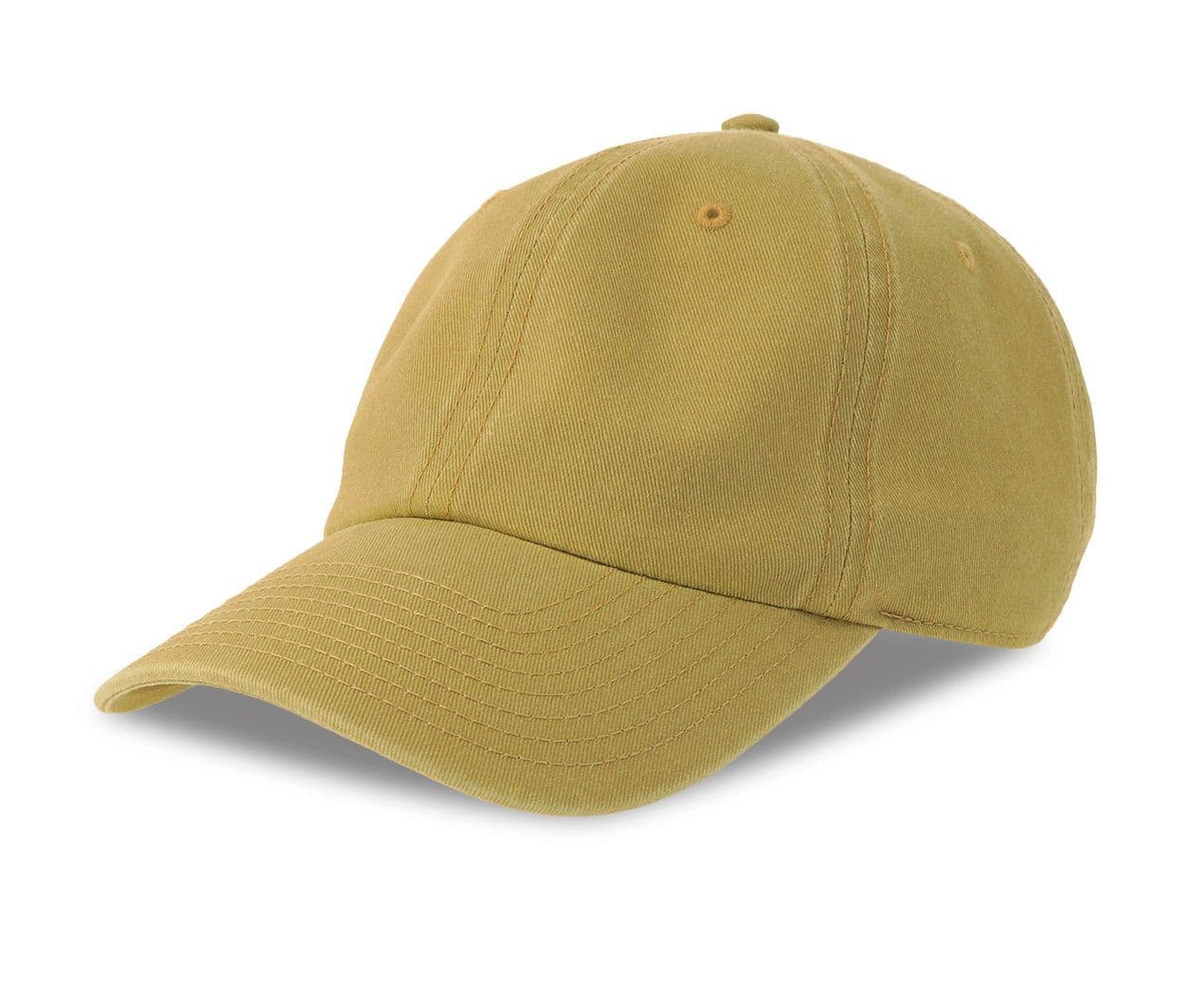 Casquette 6 pans mid visor délavée MUSTARD