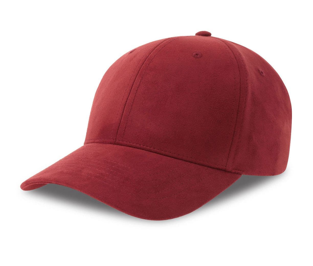 Casquette 6 pans mid visor faux suède CARDINAL