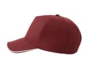 ATLANTIS HEADWEAR Casquette baseball 5 pans BURGUNDY/WHITE