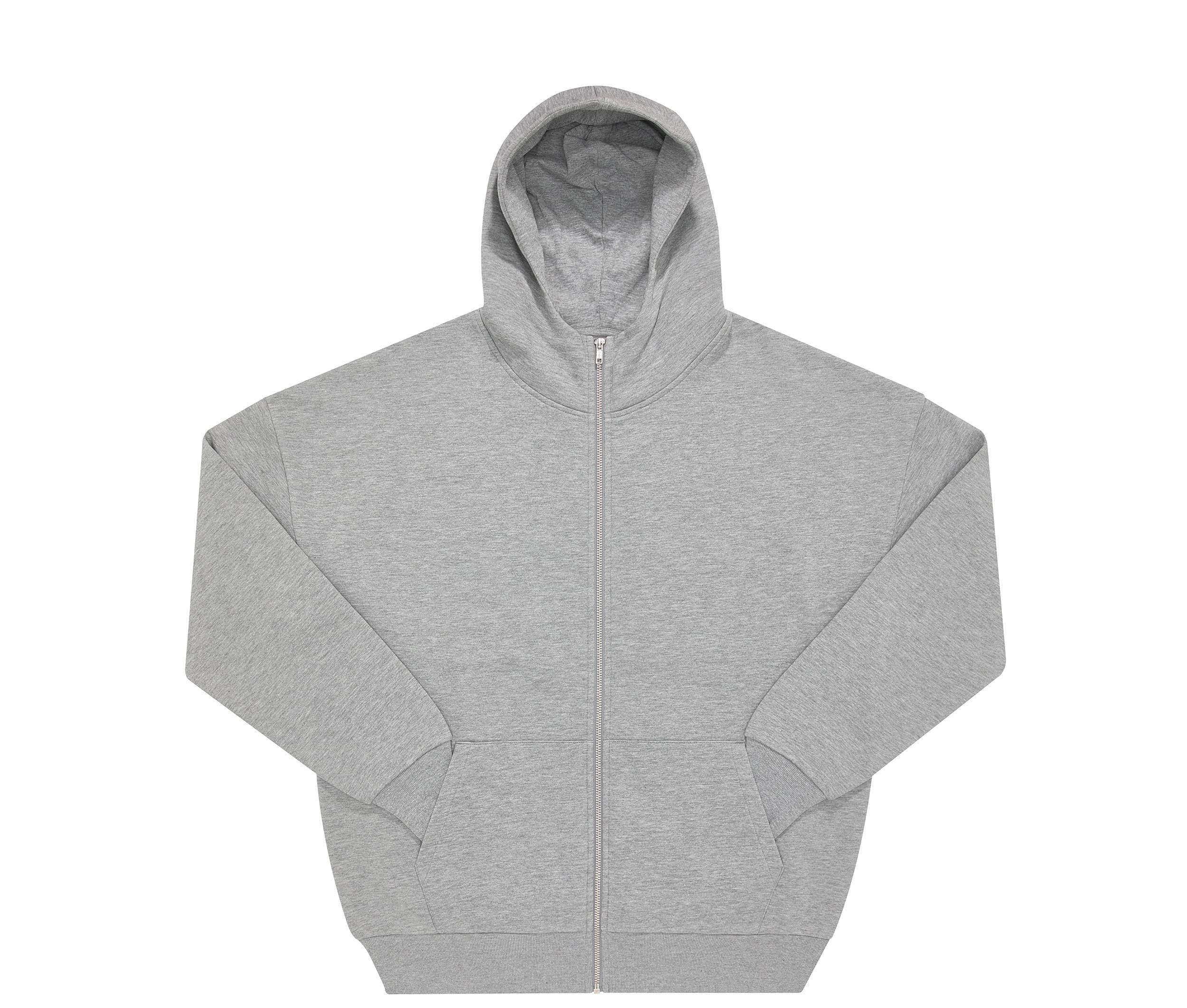 Sweat zippé à capuche unisexe SPORT GREY