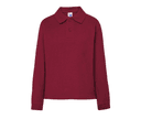 JHK Polo piqué enfant manches longues BURGUNDY