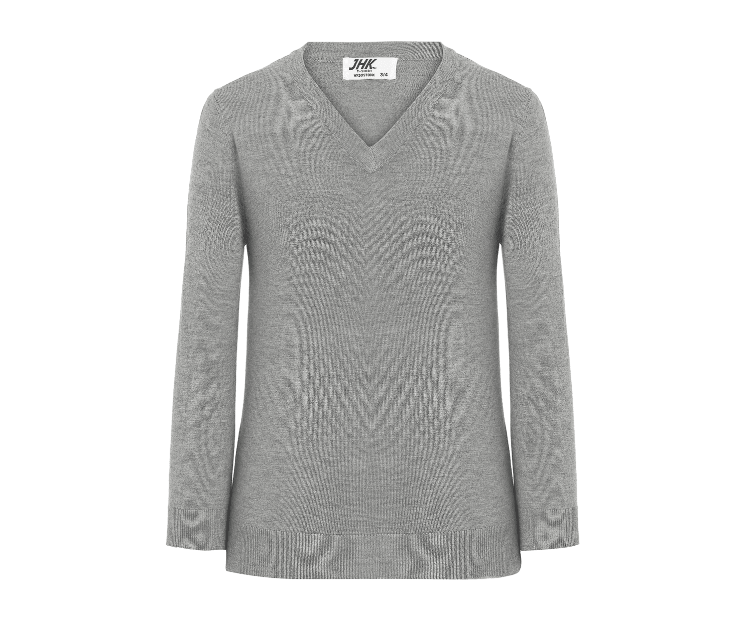 Pull col V GREY MELANGE