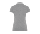 JHK Polo femme piqué GREY MELANGE/WHITE
