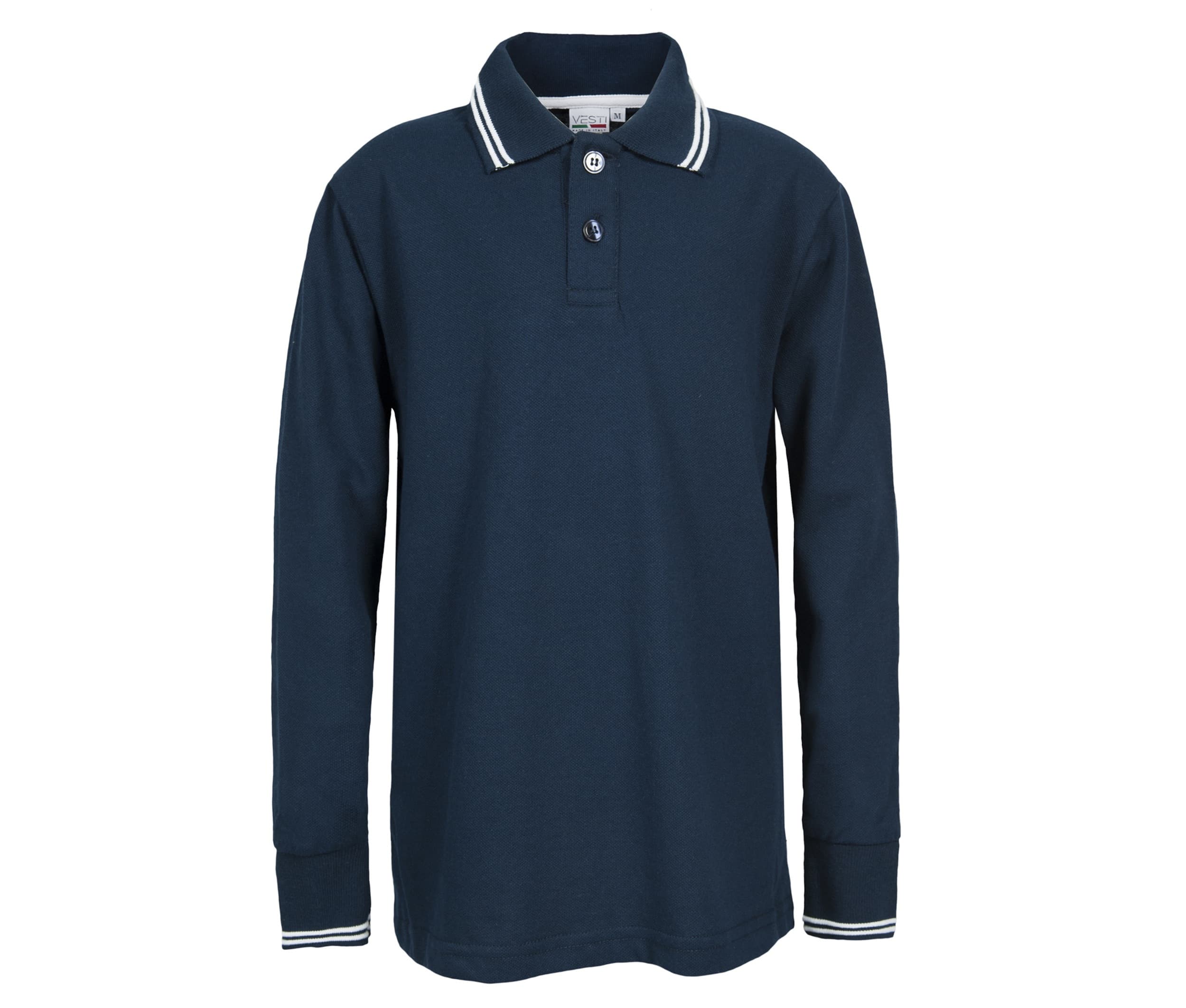 Polo manches longues NAVY/WHITE