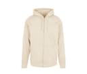 BUILD YOUR BRAND Sweat capuche zippé SAND