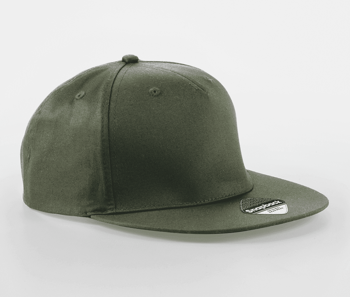 Casquette style rappeur 5 panneaux OLIVE GREEN