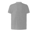 JHK Polo homme contrasté GREY MELANGE/WHITE