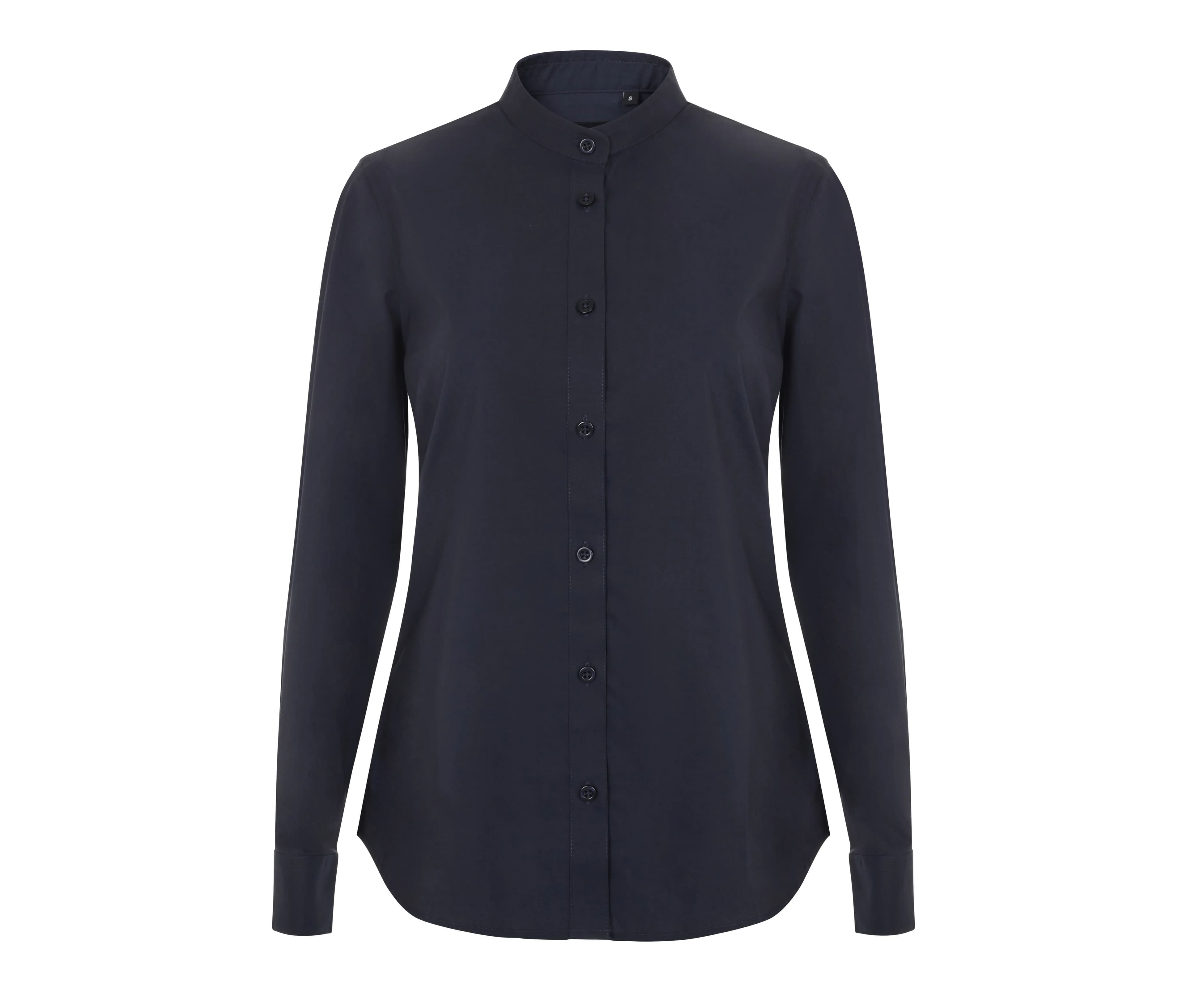 Chemise à manches longues à col Mao NAVY