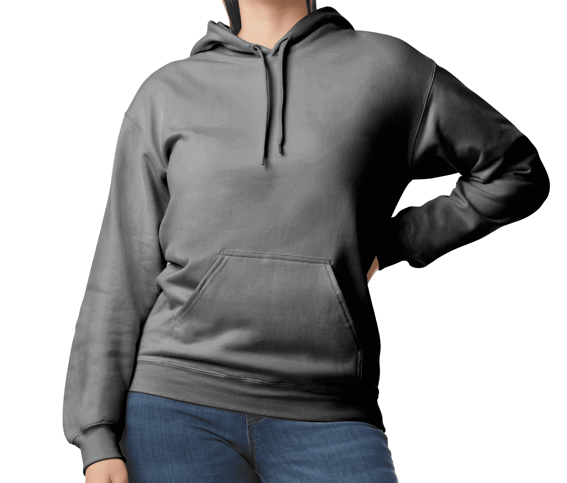 Sweat à capuche unisexe ASH GREY