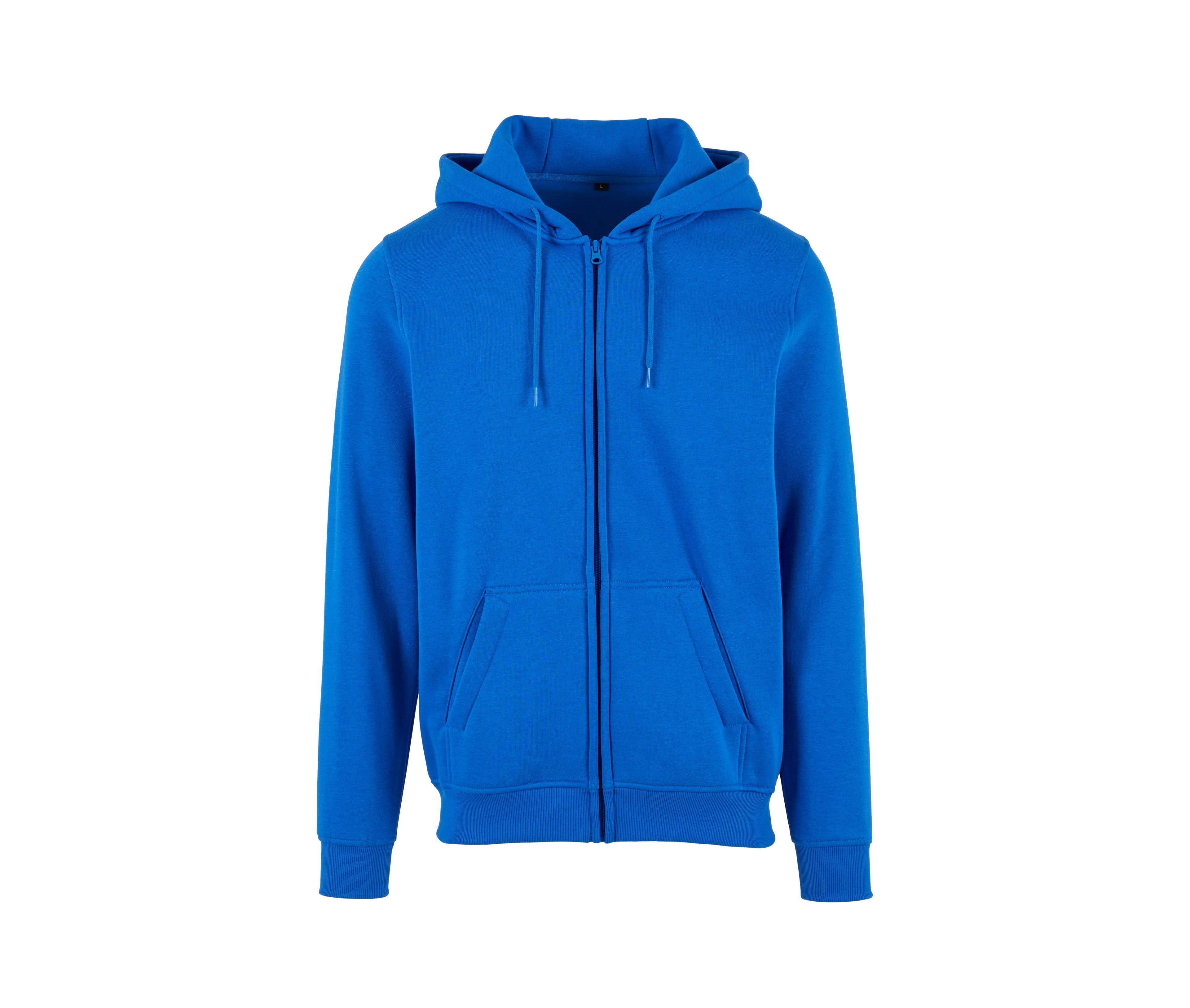 Sweat zippé capuche lourd INTENSE BLUE