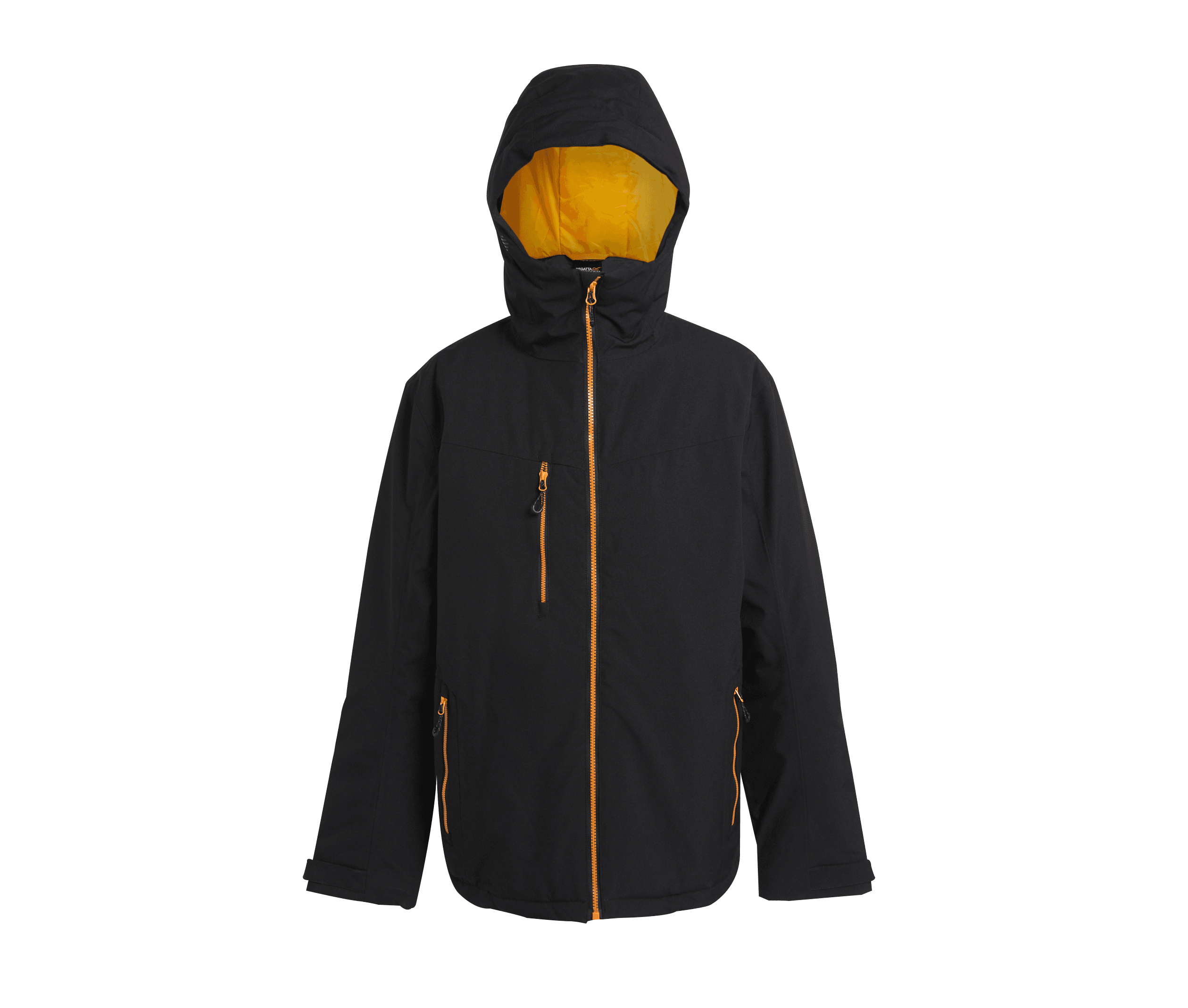 Veste matelassée imperméable BLACK / ORANGE POP
