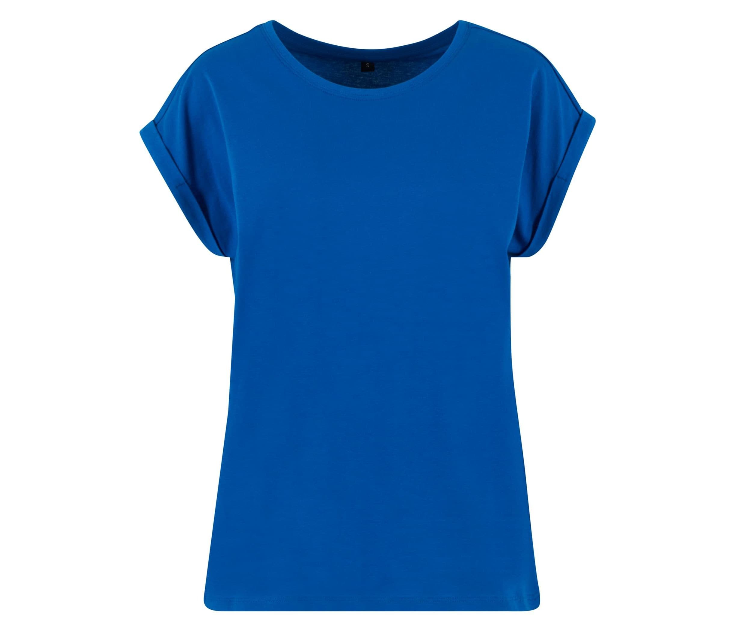 LADIES REGULAR EXTENDED SHOULDER TEE COBALT BLUE
