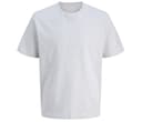 JACK&JONES - BLANKS Tee-shirt unisexe en coton organique MELANGE WHITE