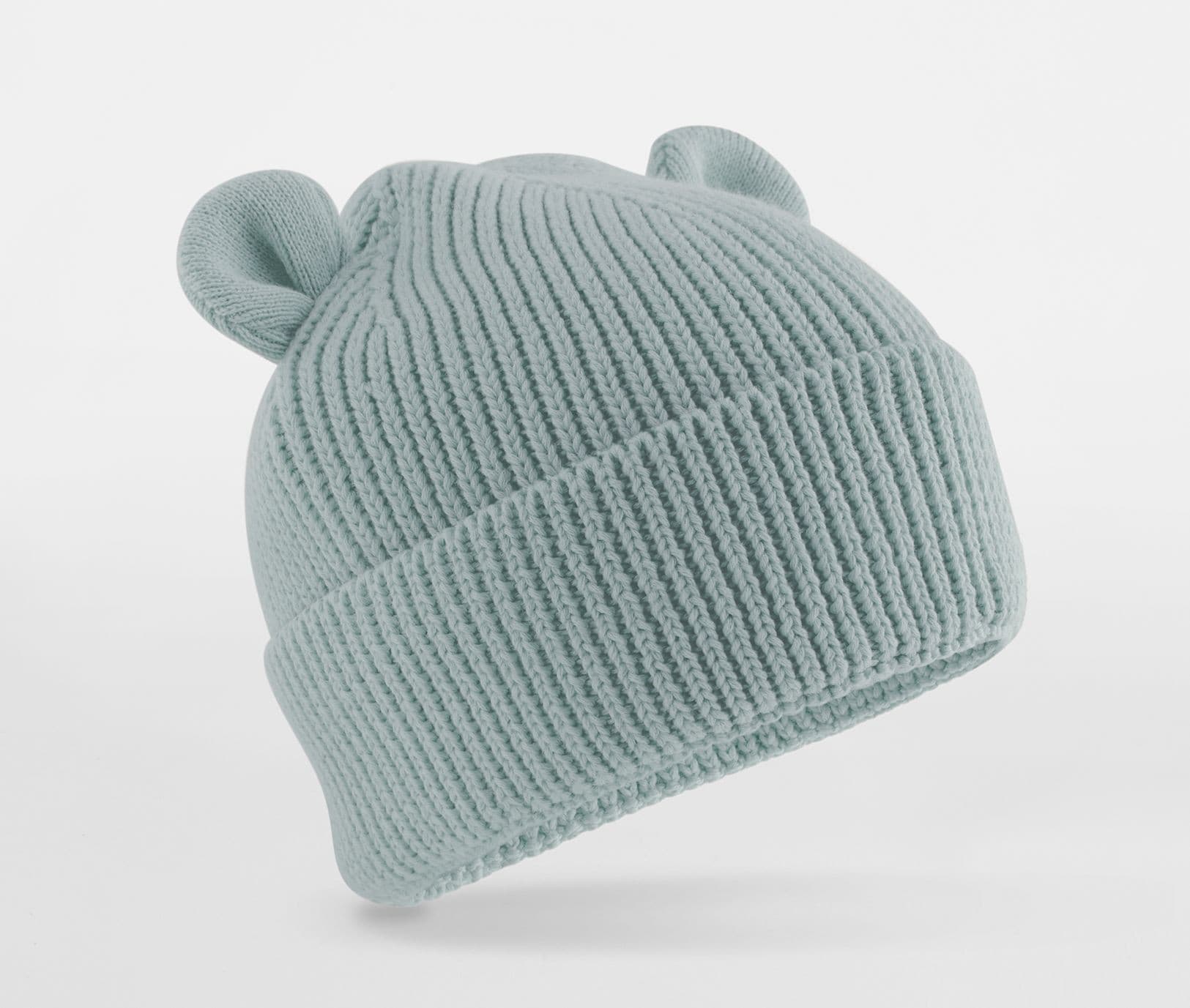 Bonnet ourson avec revers DUSTY TURQUOISE