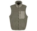 BUILD YOUR BRAND Bodywarmer polaire coupe-vent PALE OLIVE