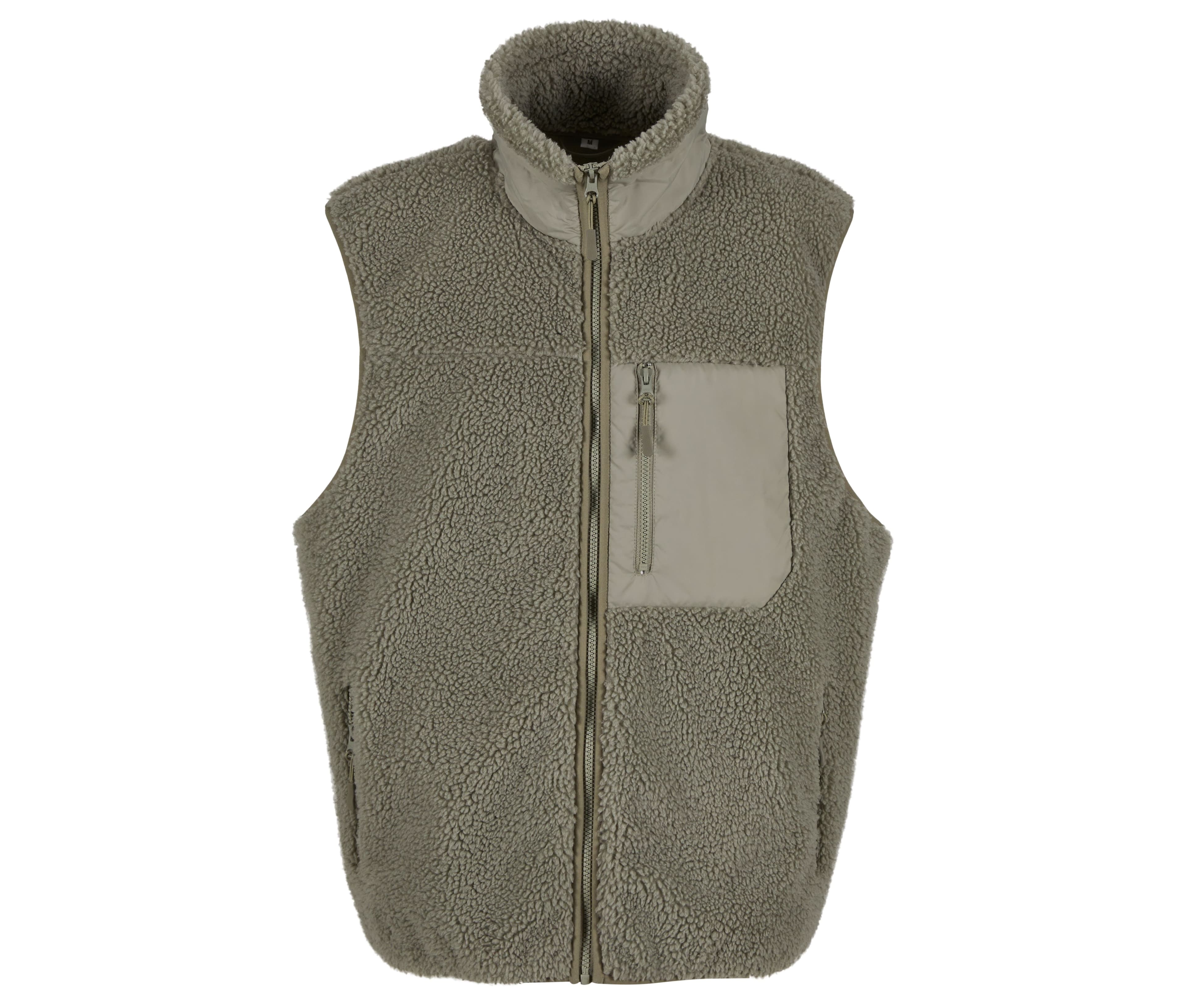 Bodywarmer polaire coupe-vent PALE OLIVE