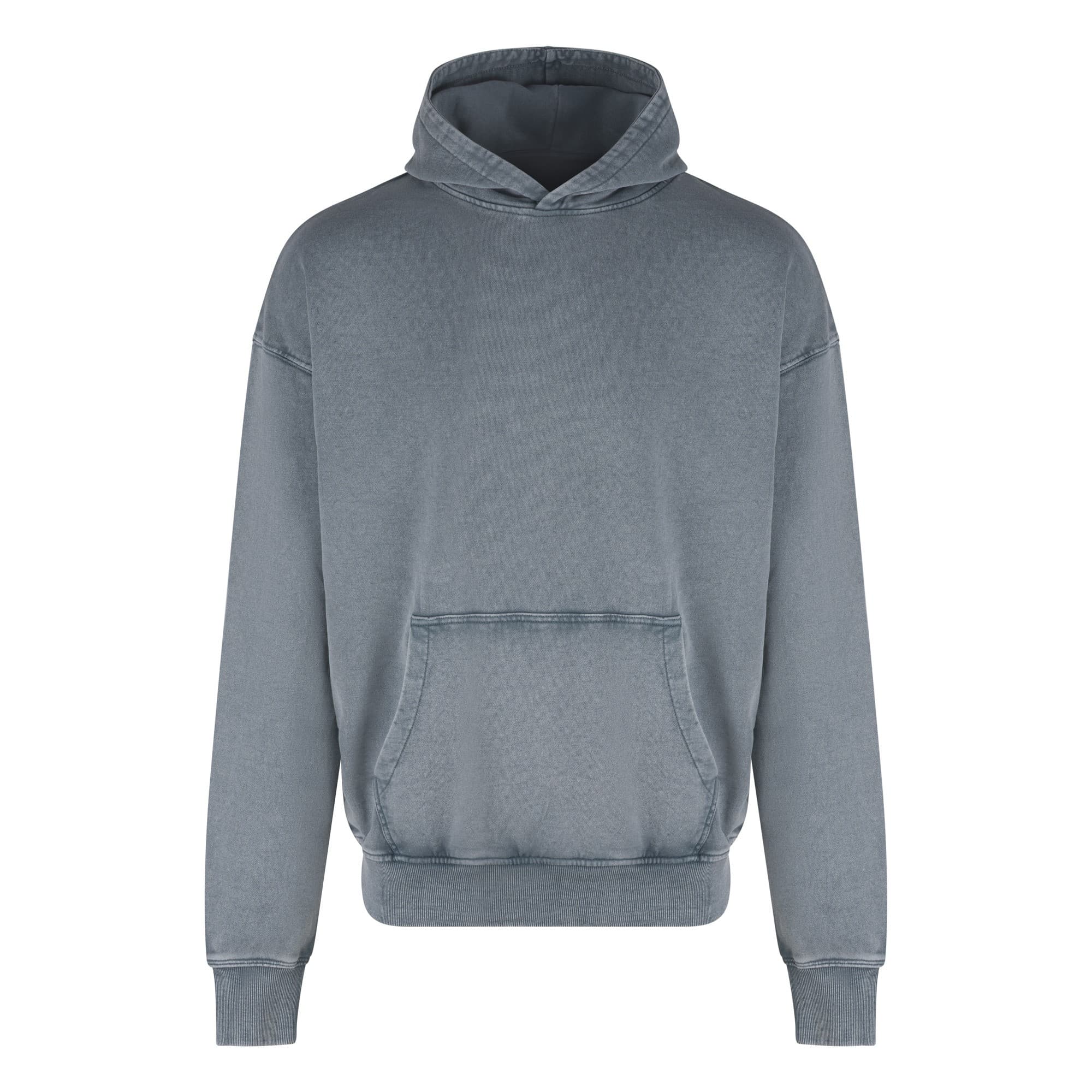 Sweat à capuche effet délavé WASHED GREY