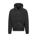 JUST HOODS Sweat à capuche zippé effet délavé WASHED BLACK