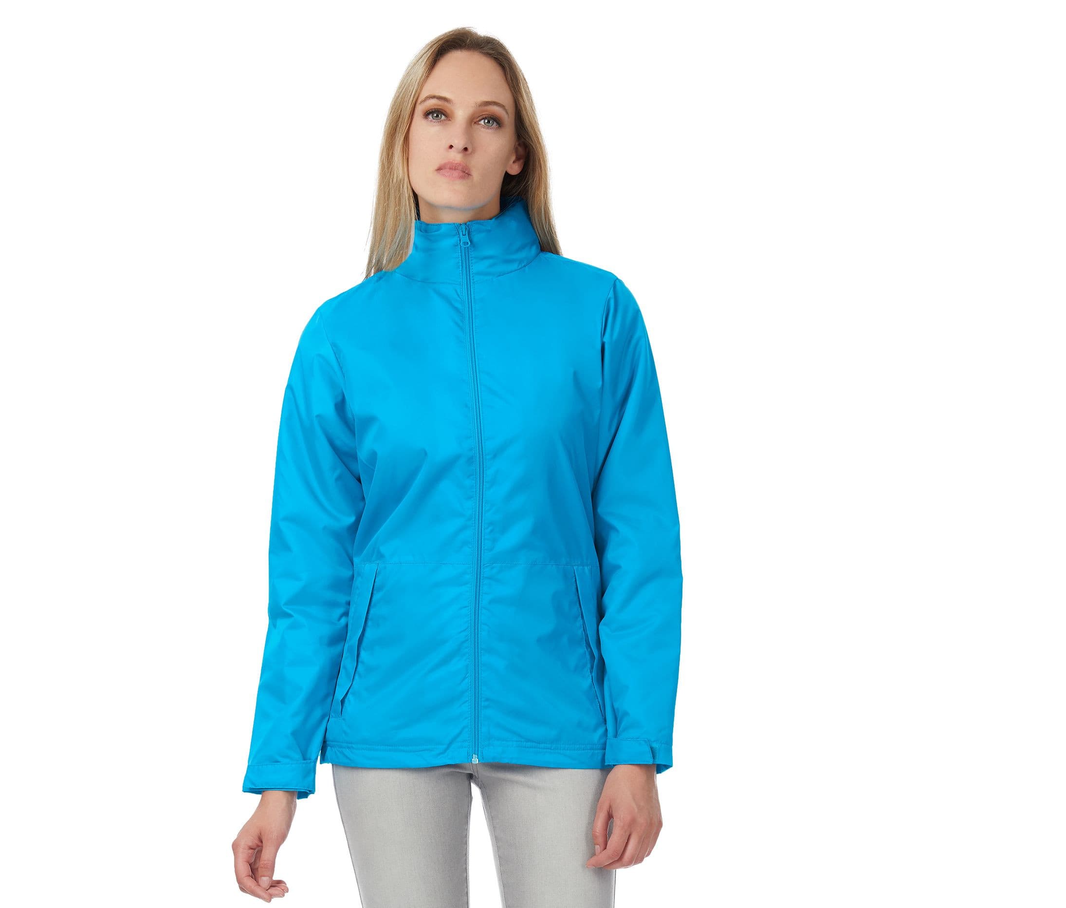 Veste coupe-vent doublée micropolaire femme
