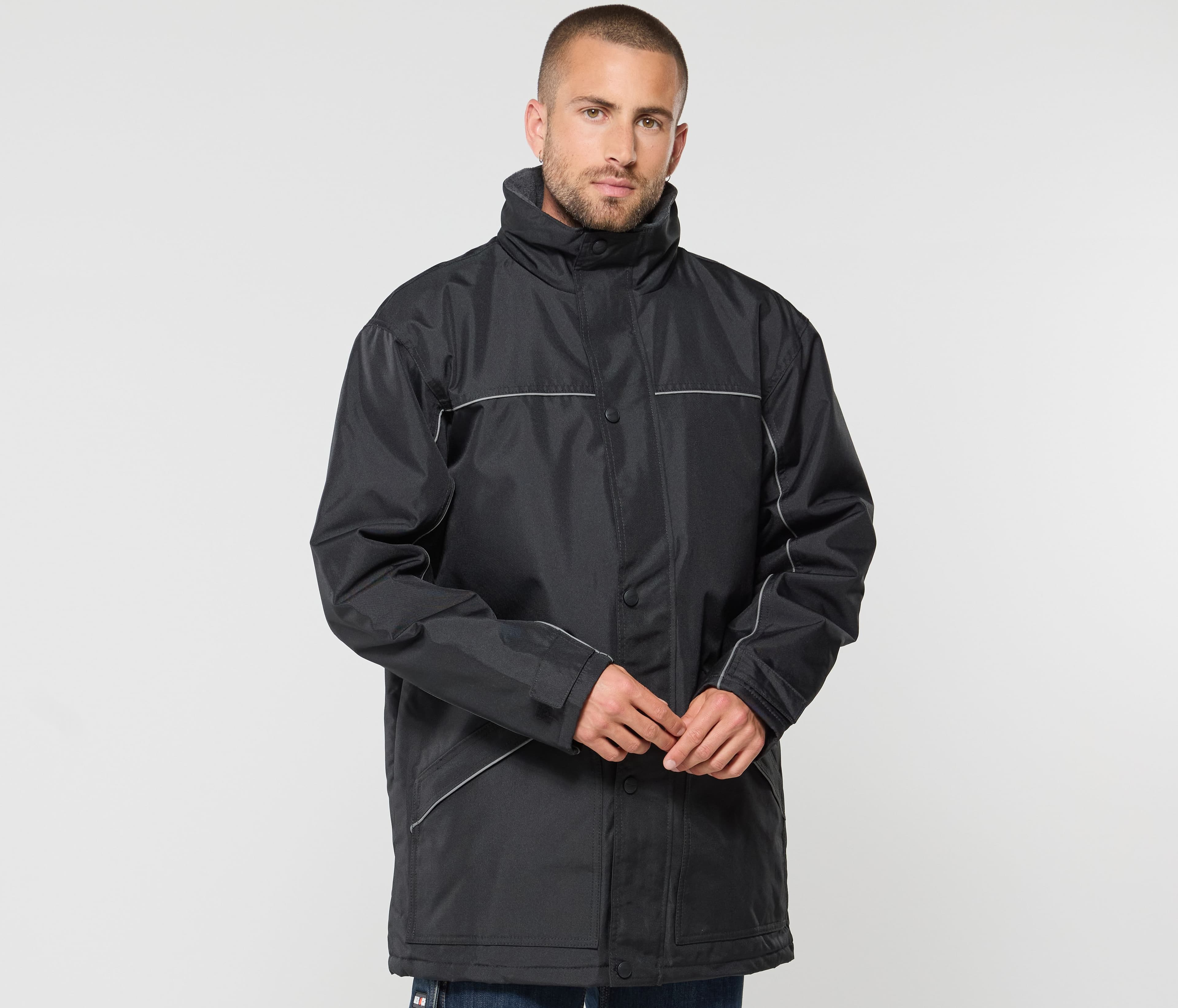 Parka avec passepoil réfléchissant