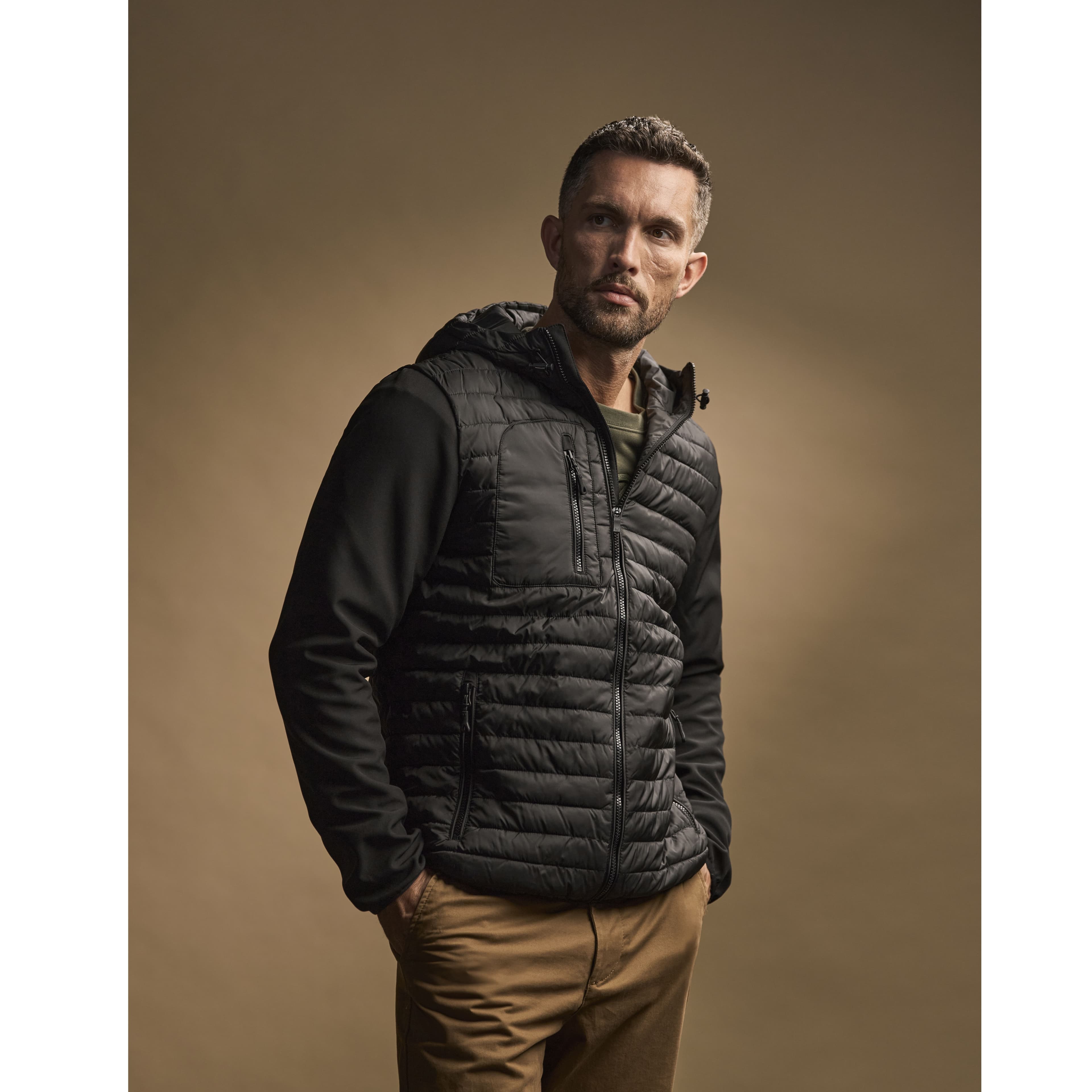 Veste bi-matière homme