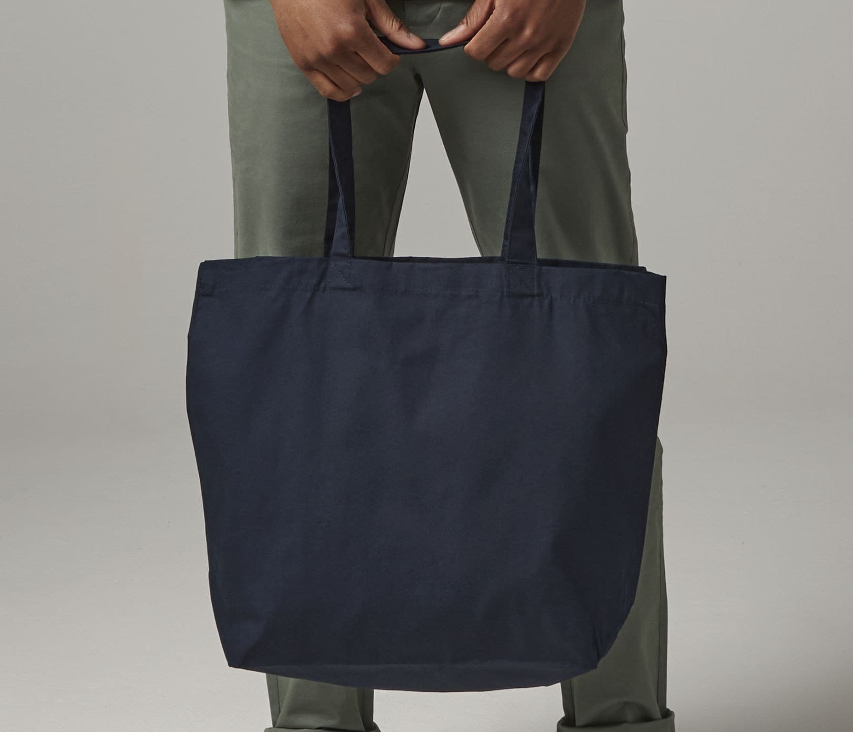 Sac shopping grand volume coton