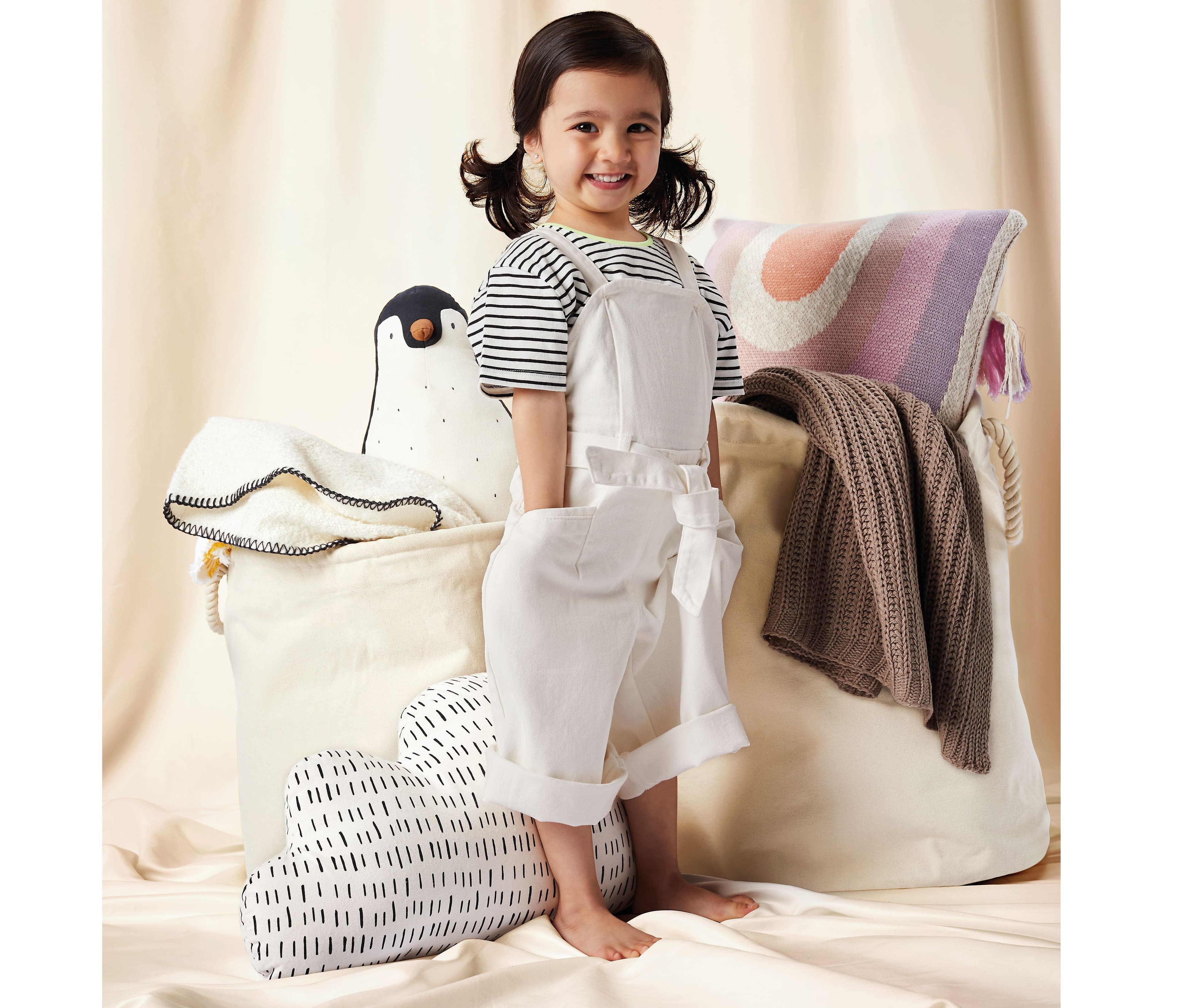 Panier en coton canvas