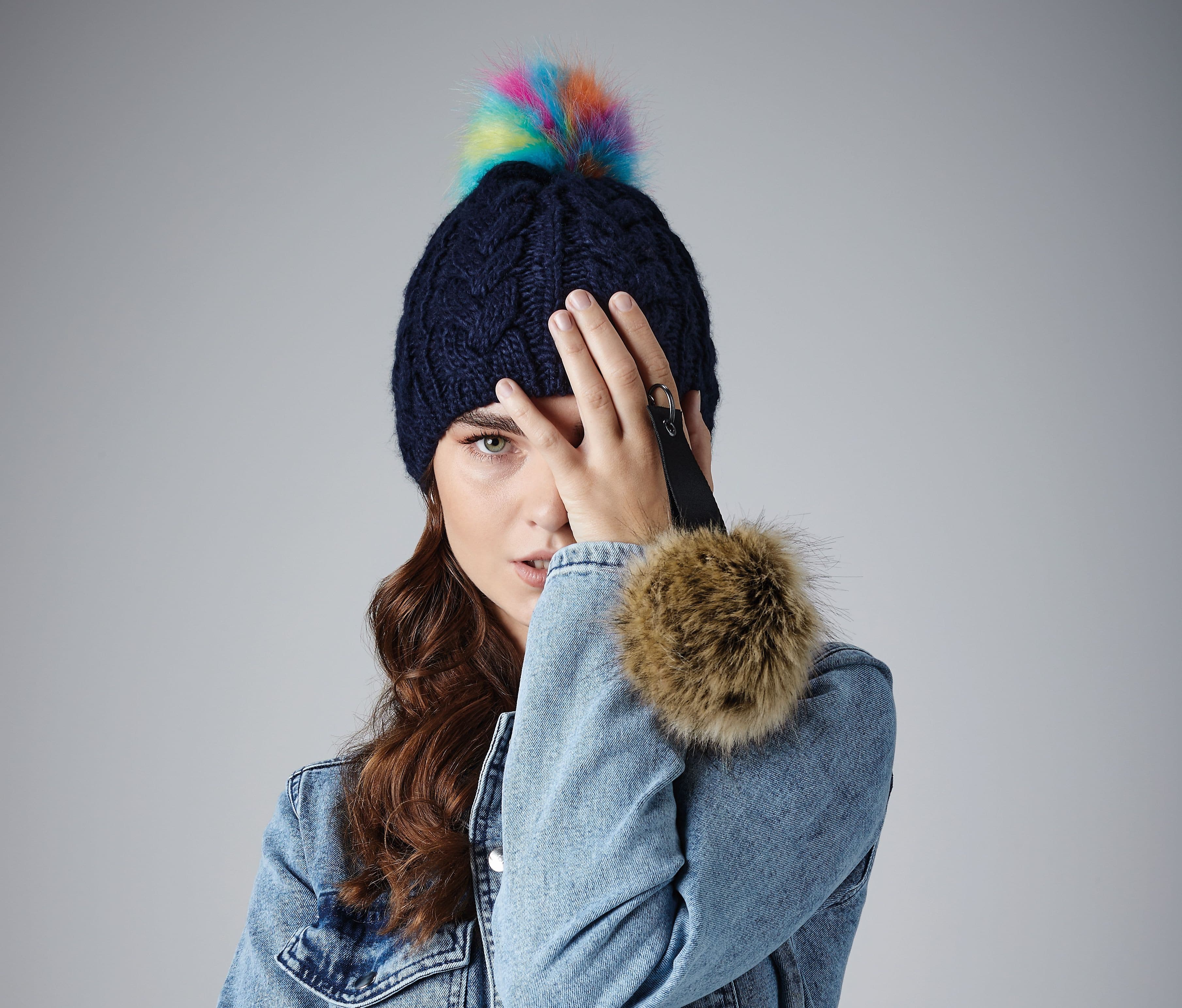 Porte-clés Pop Pom en fourrure