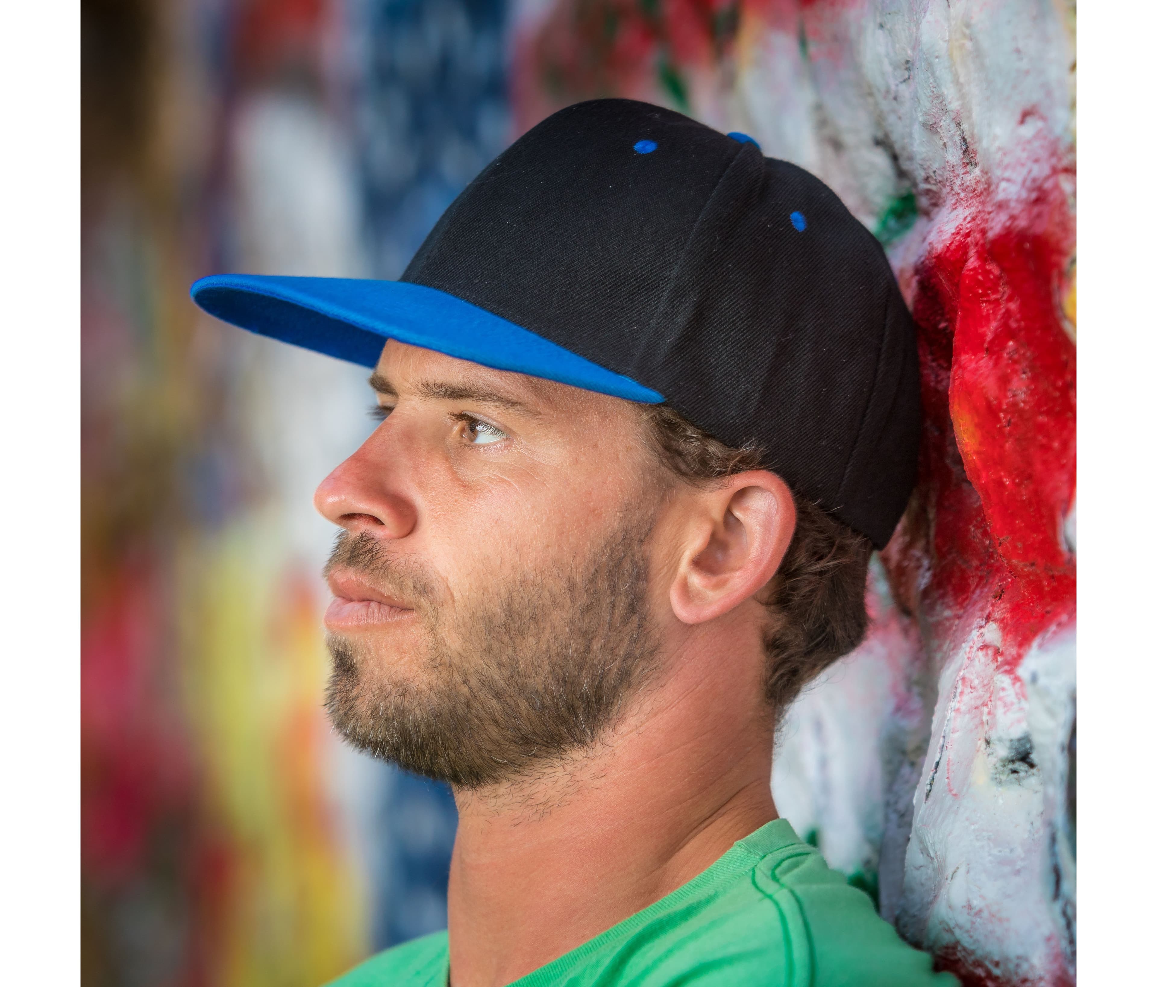 Casquette 6 pans visière plate