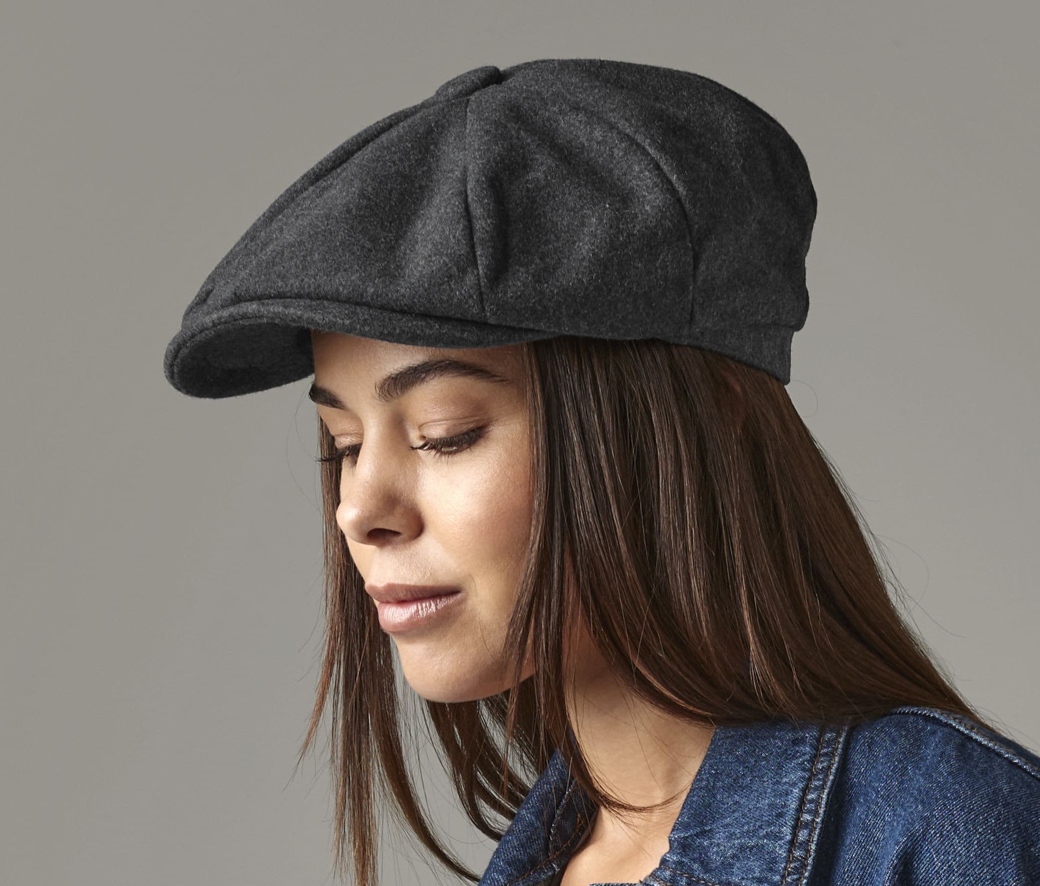 Casquette gavroche en laine Melton
