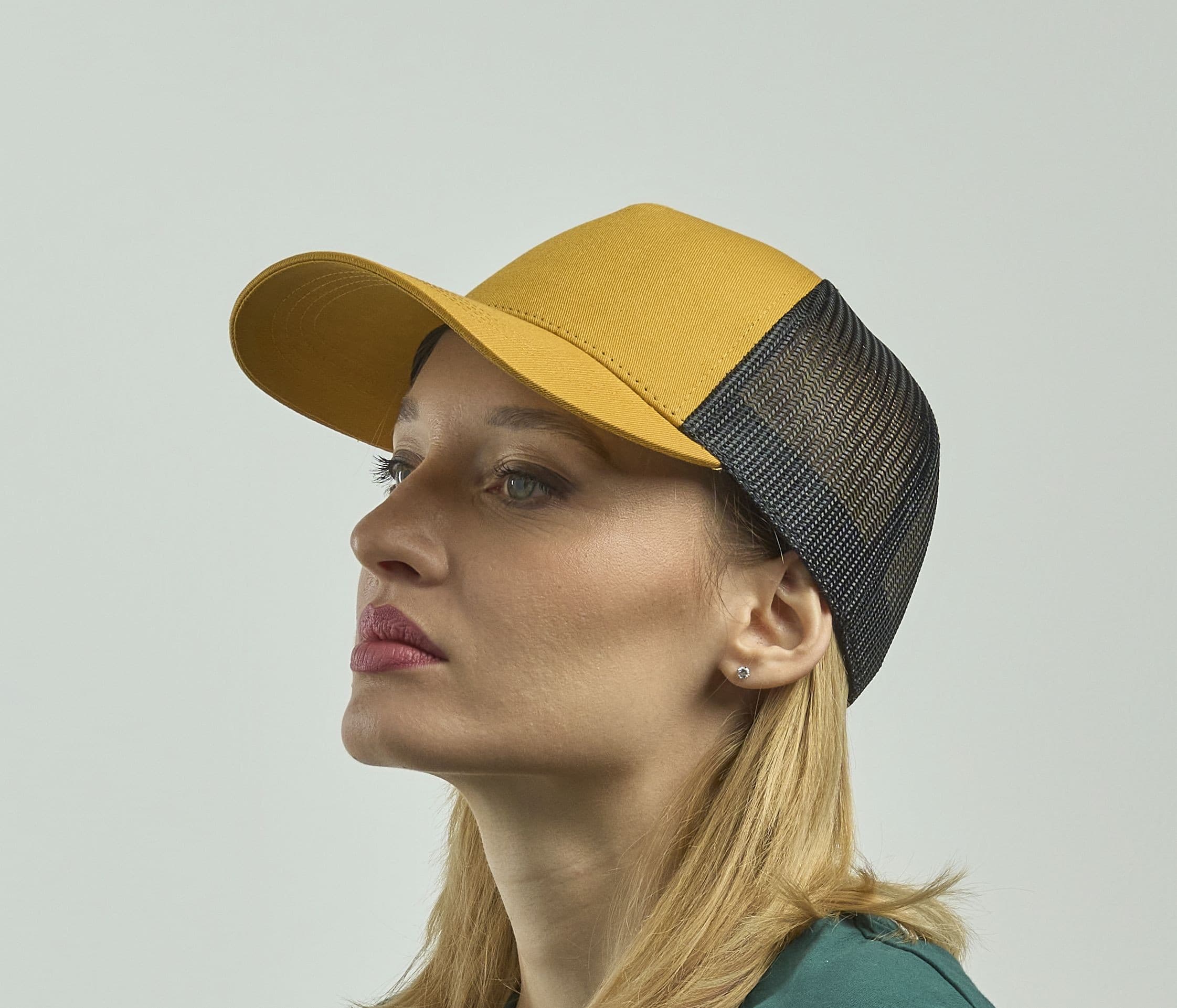Casquette 5 pans style trucker en coton