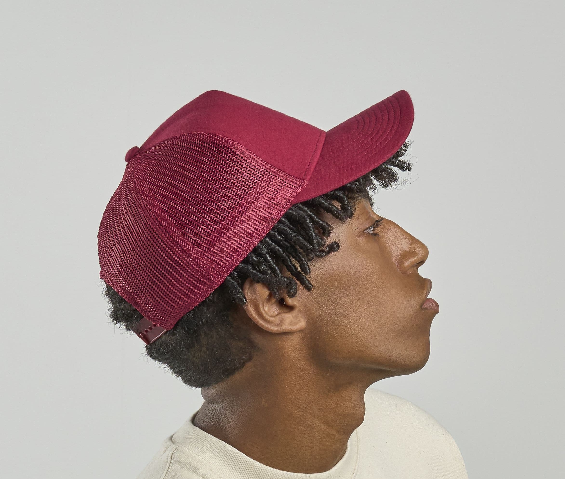 Casquette 5 pans style trucker en jersey