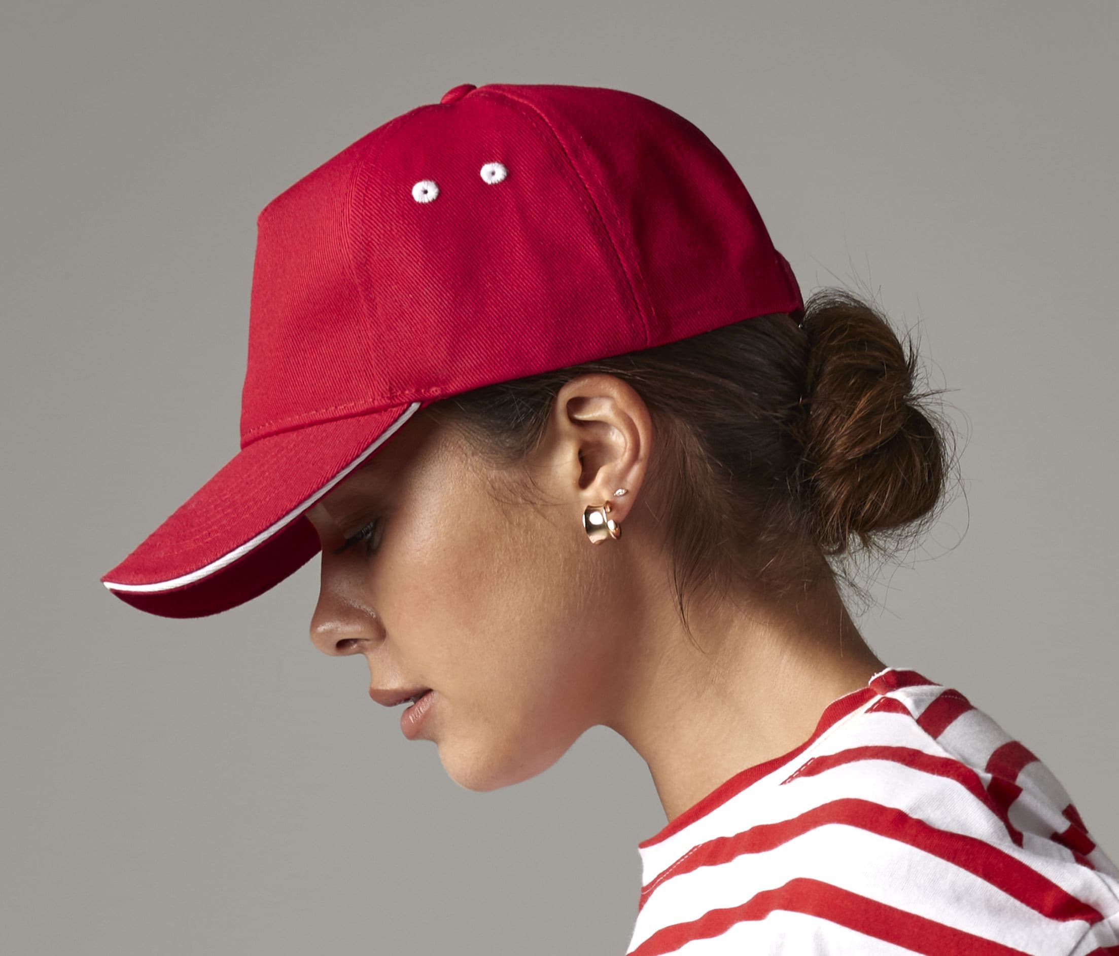 Casquette 5 panneaux bicolore