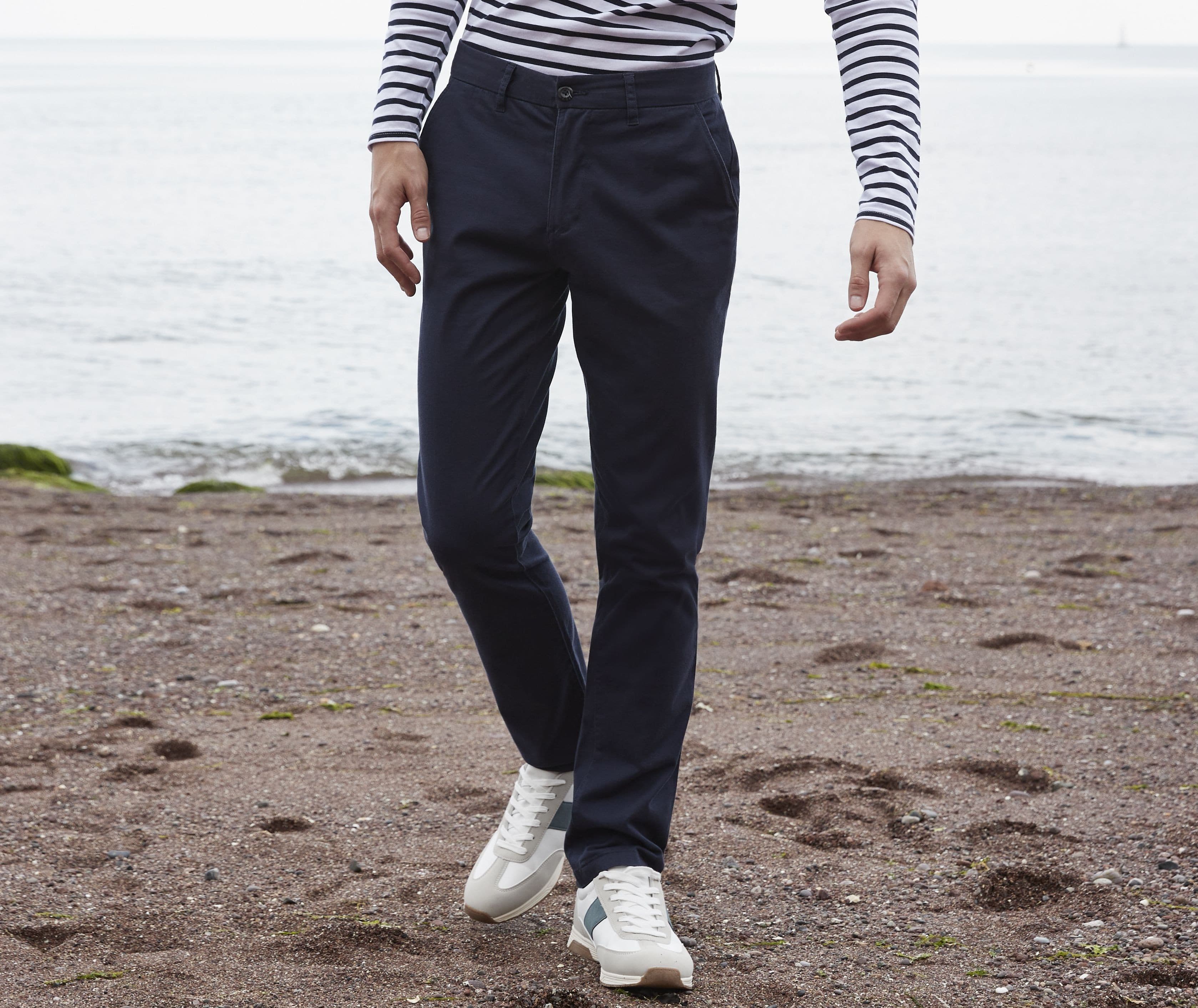 Pantalon stretch homme sans pince