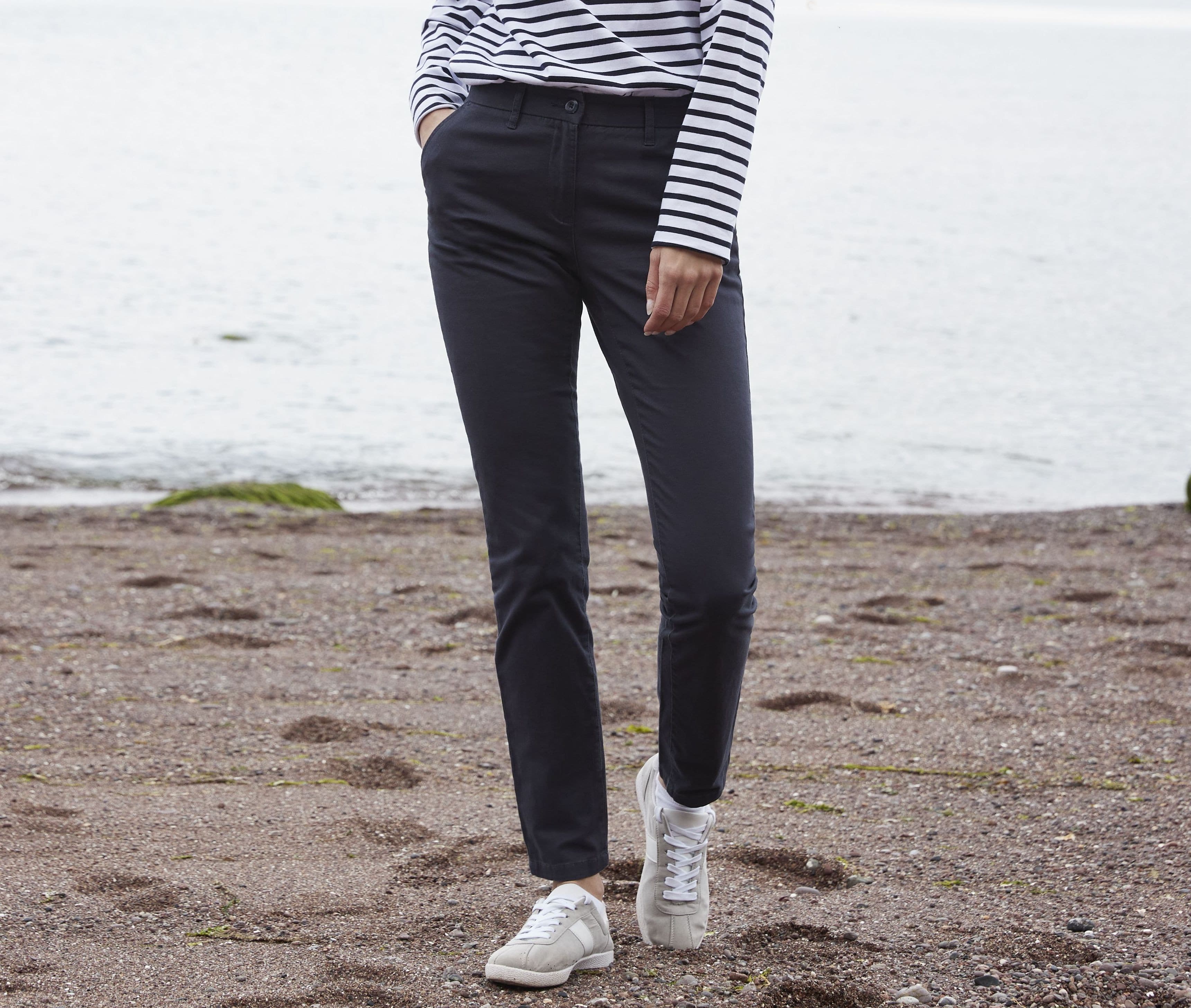 Pantalon stretch femme sans pince