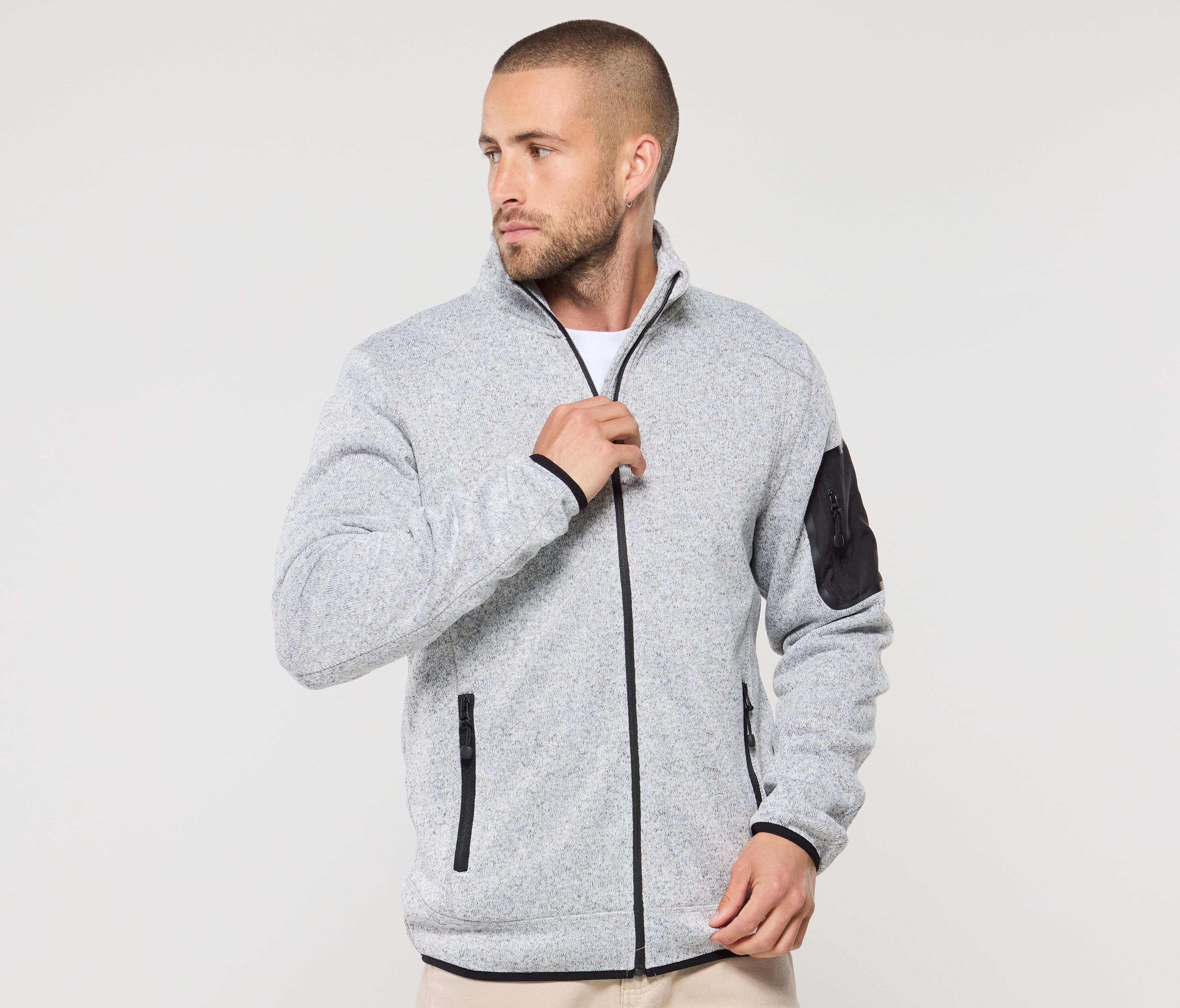 Veste polaire tricotée homme