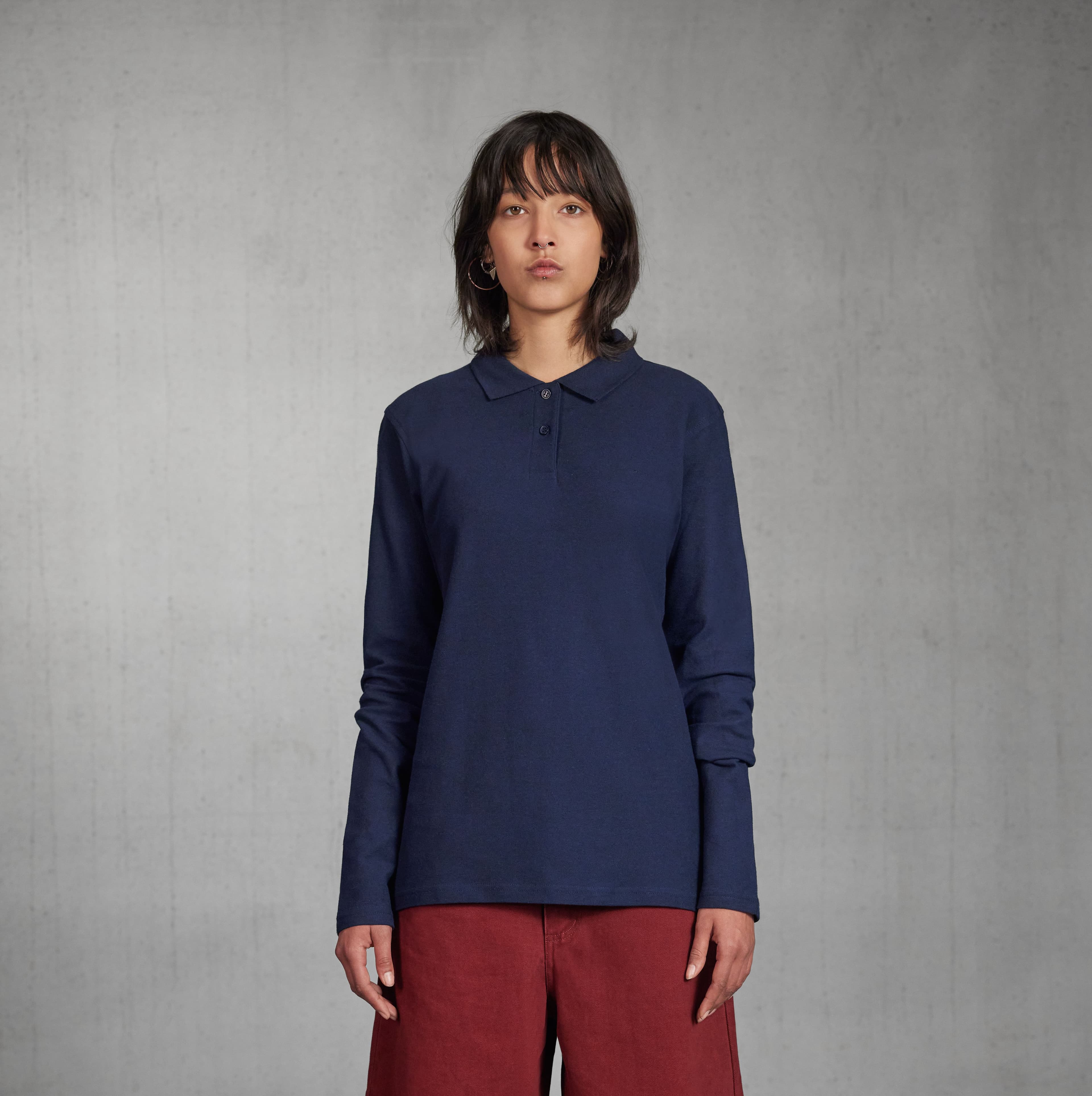 Polo manches longues femme