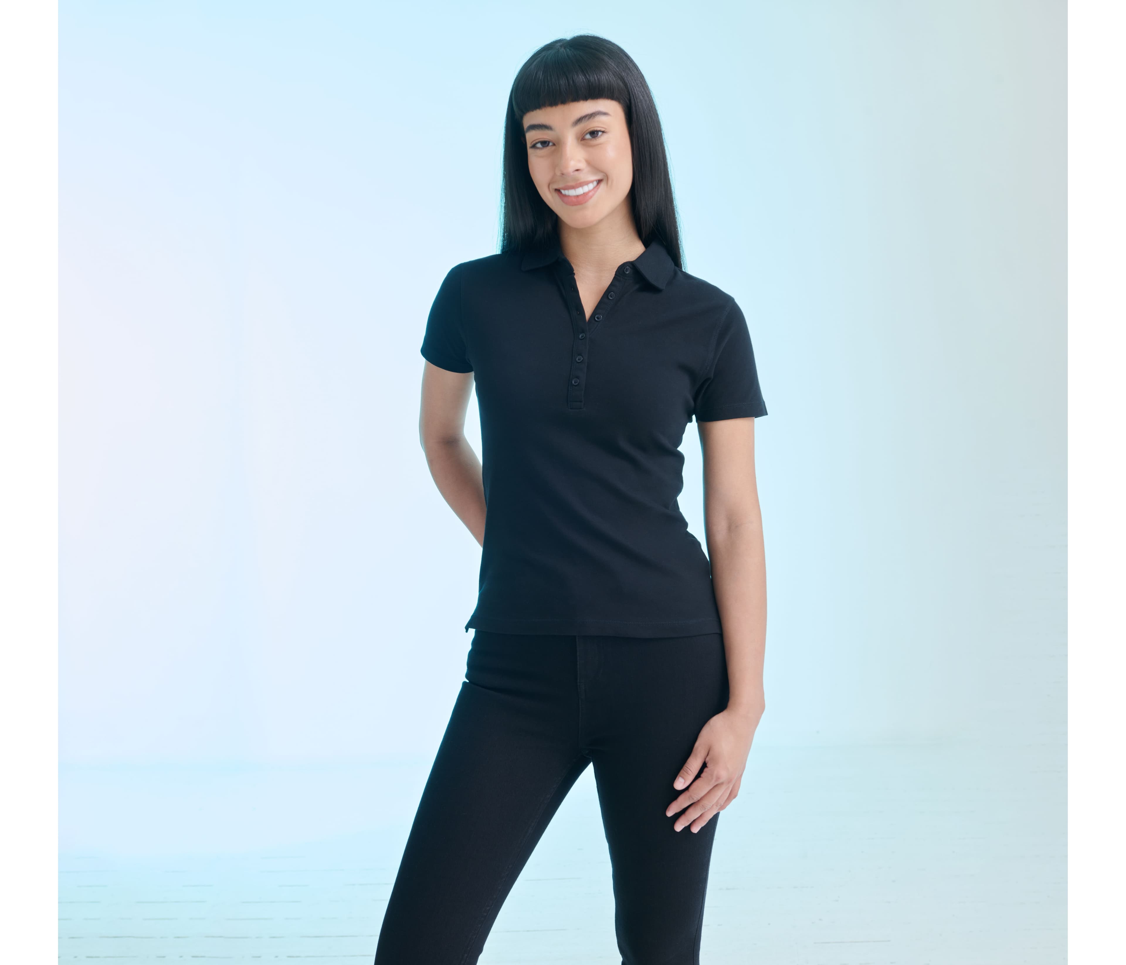 Polo femme stretch