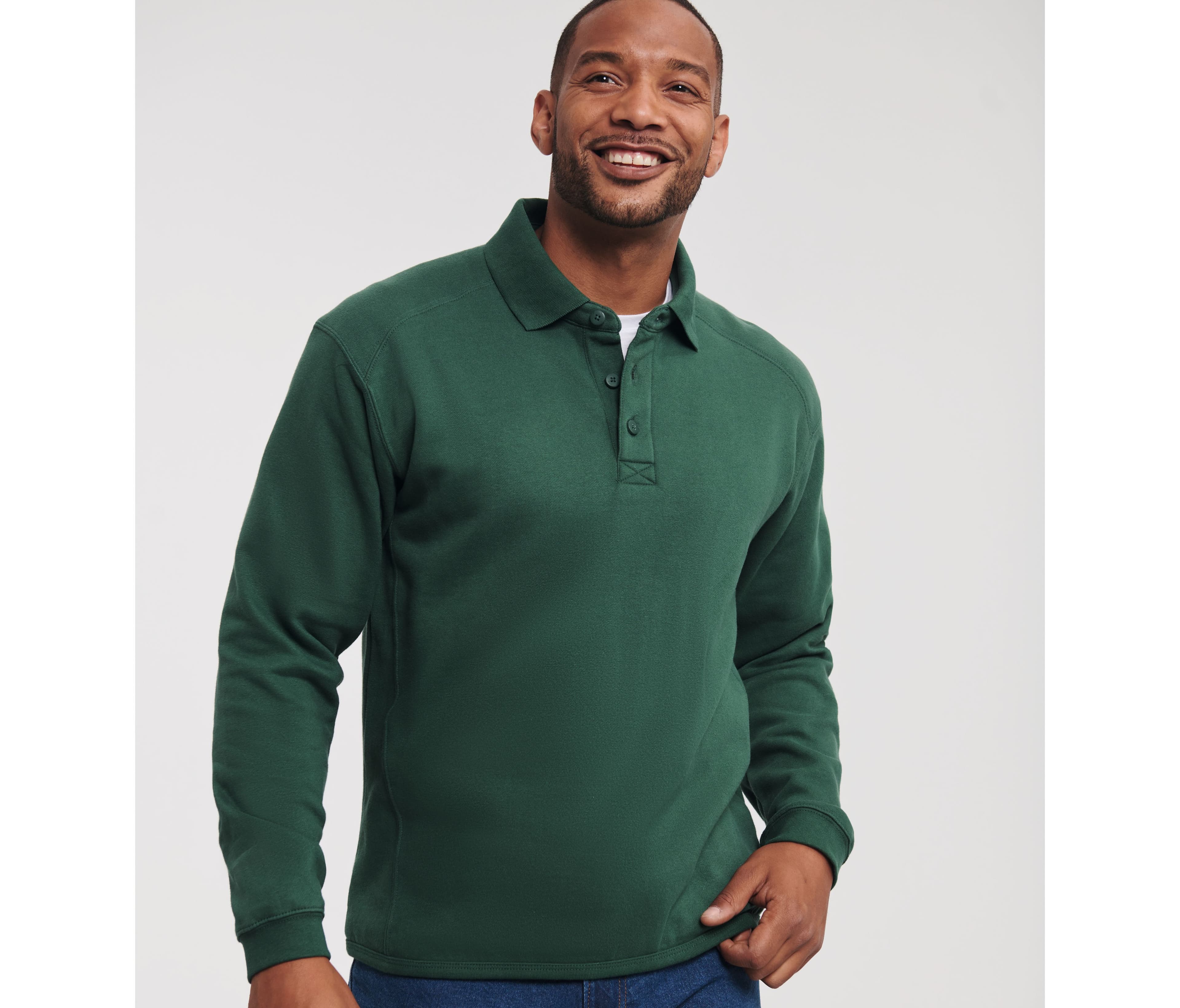 Sweat col polo lavable à 60°