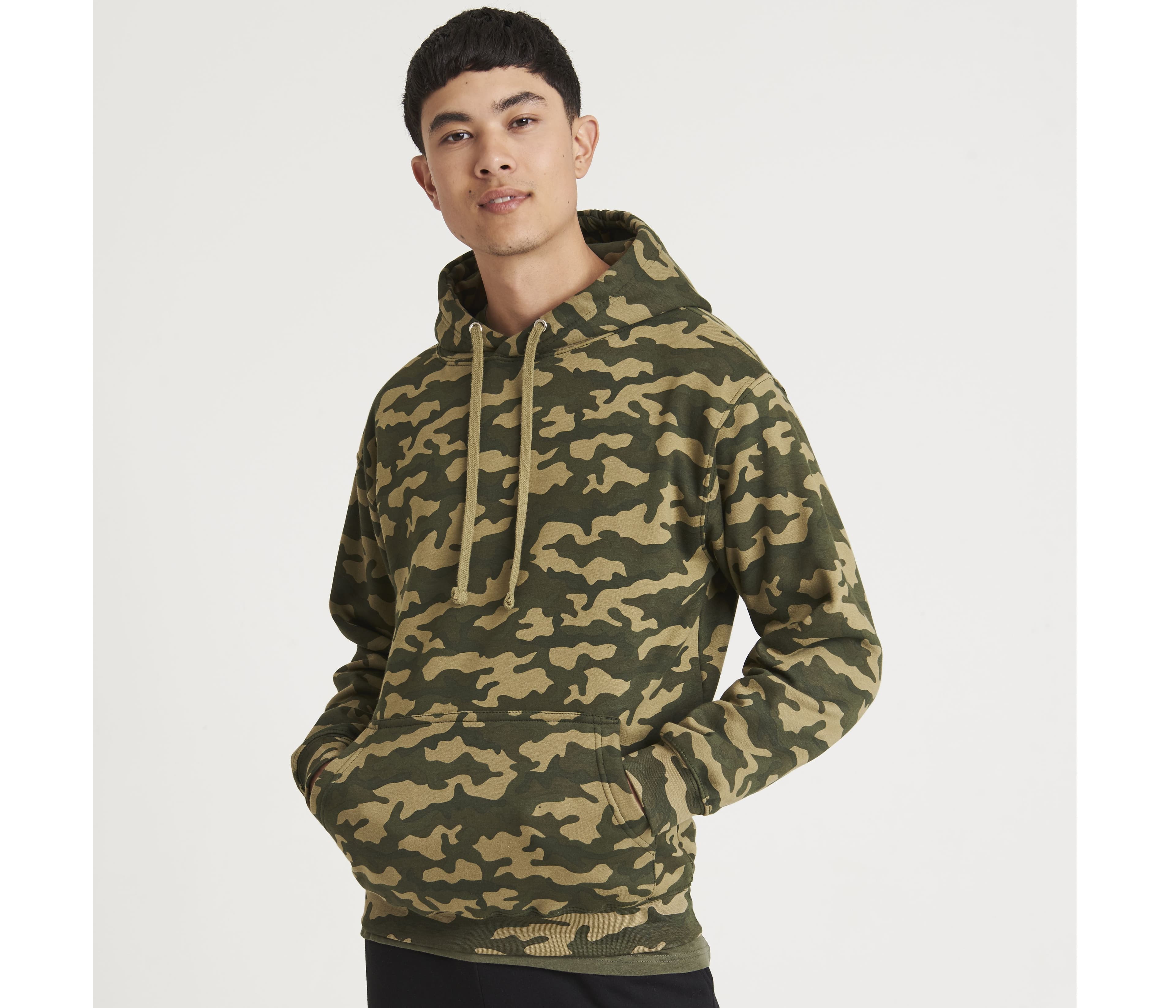 Sweat capuche camouflage