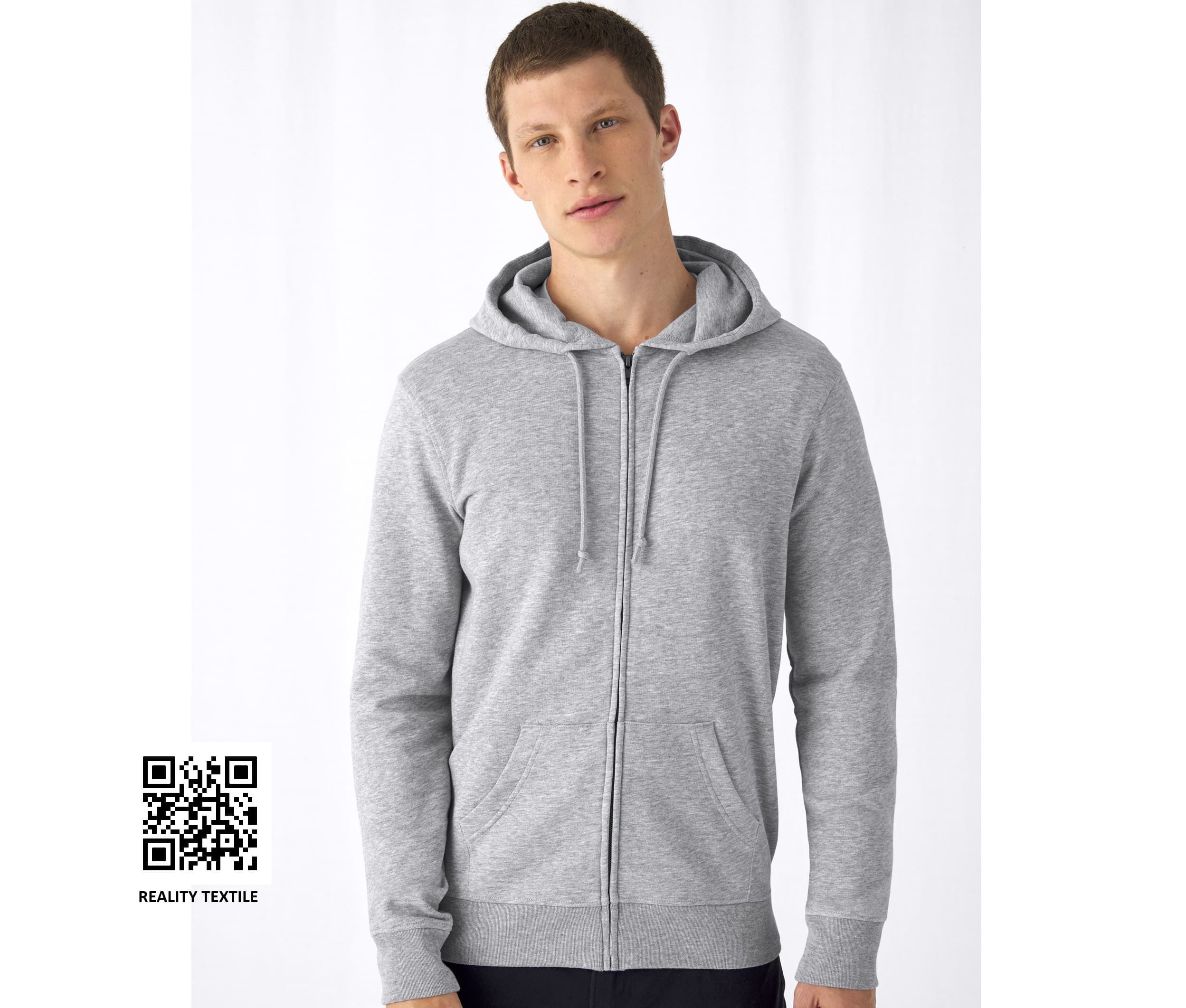 Sweat capuche zippé organique