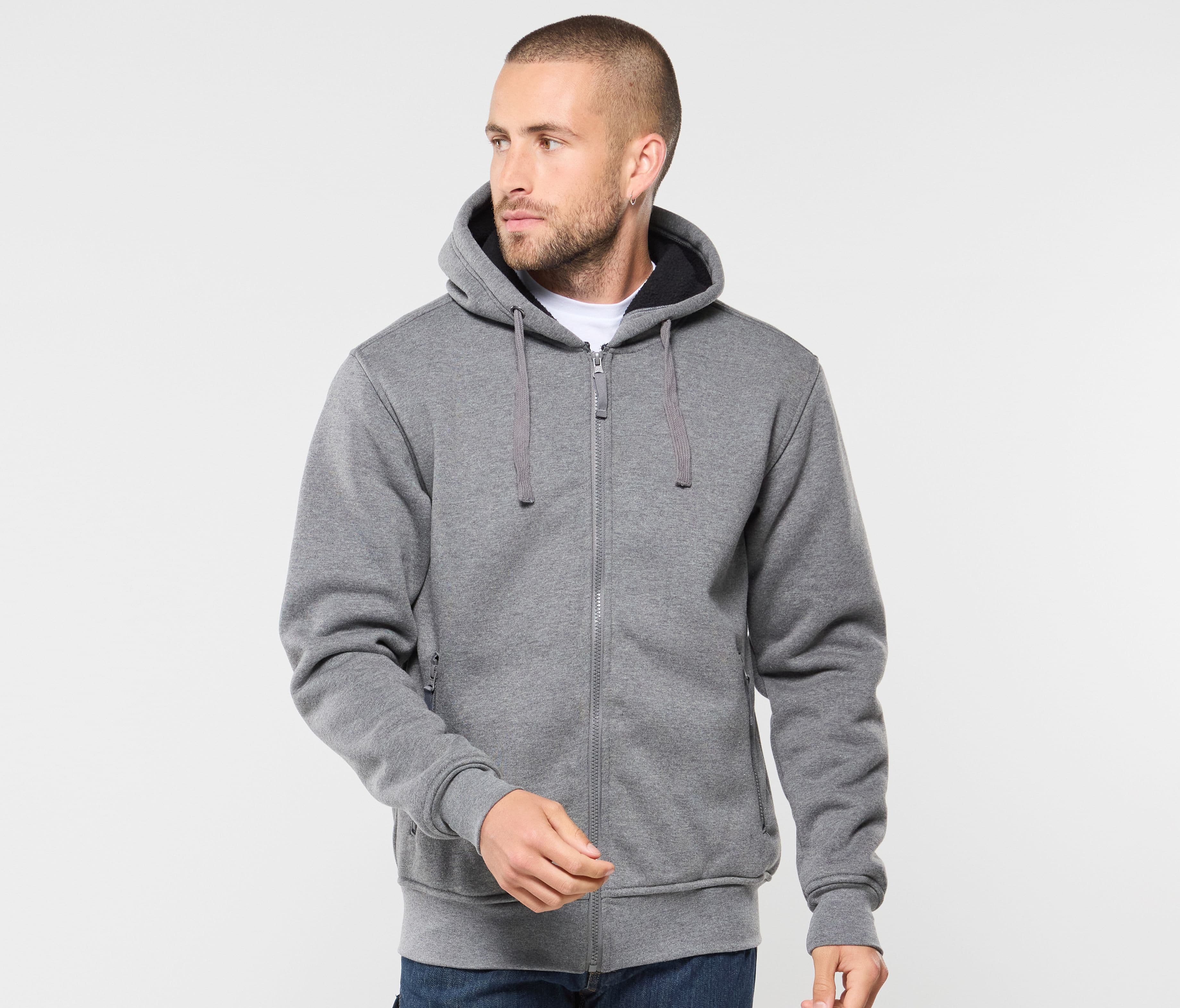 Sweat capuche zippé doublé polaire sherpa
