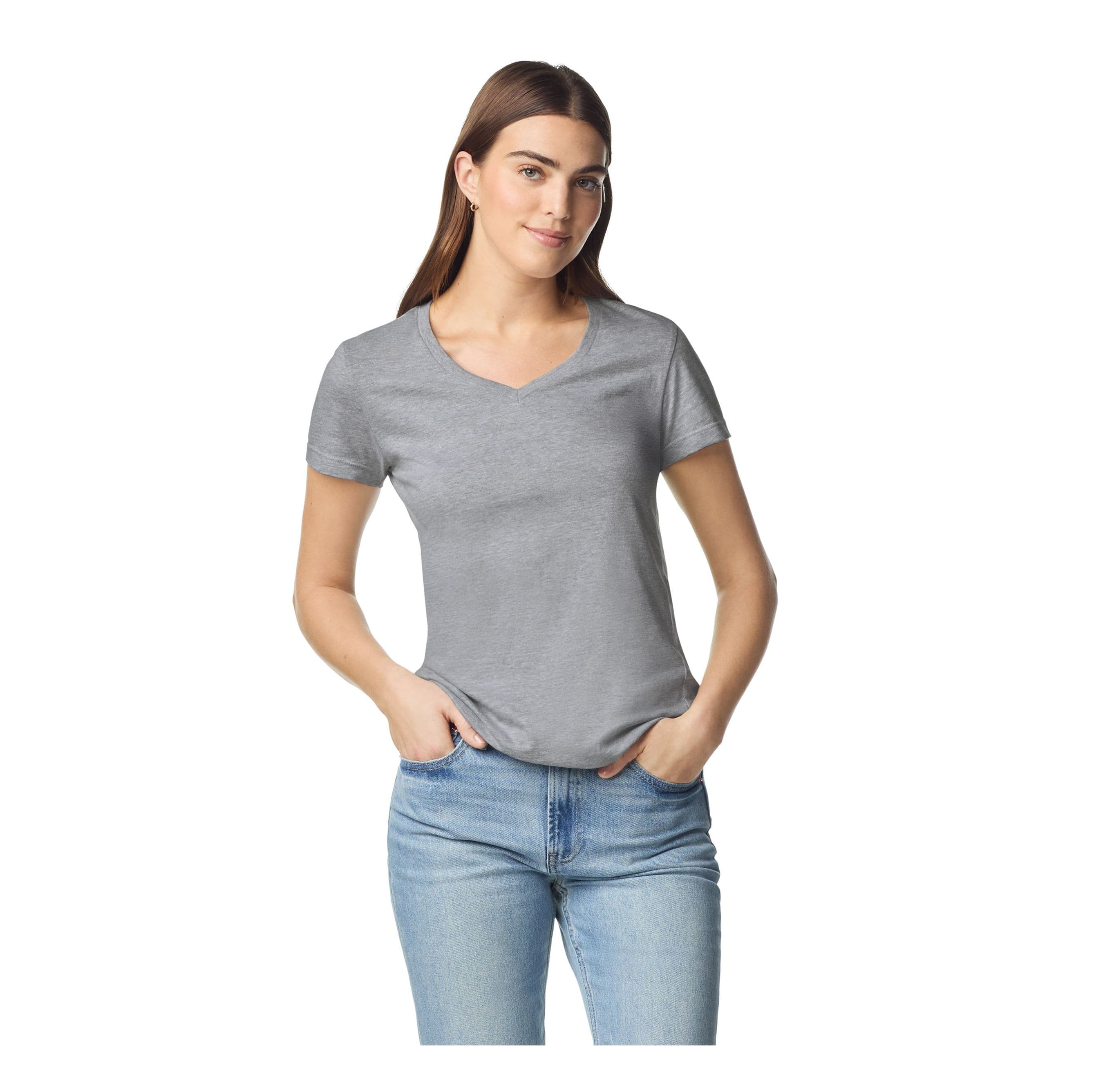 Tee-shirt col V femme