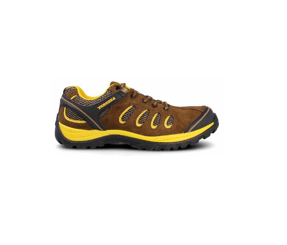 Chaussures de sécurité style trekking BROWN/YELLOW