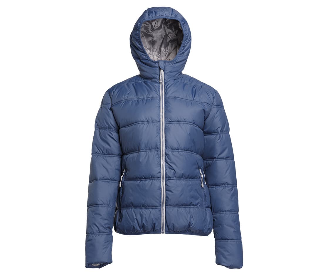 Doudoune femme avec capuche NAVY / GREY